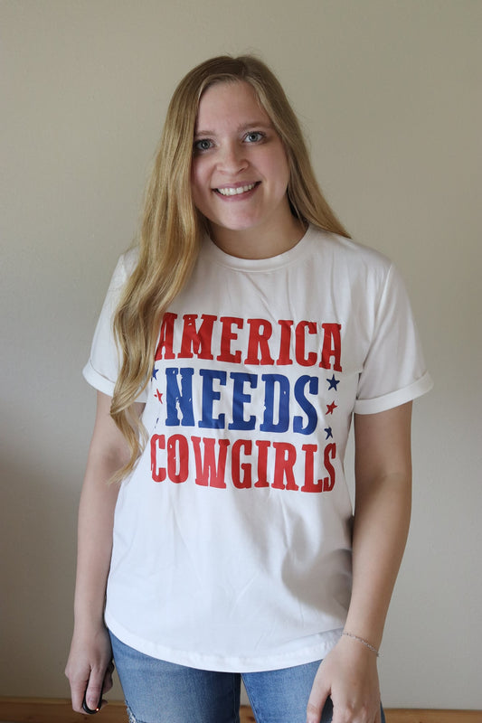 America Needs Cowgirls T-shirt