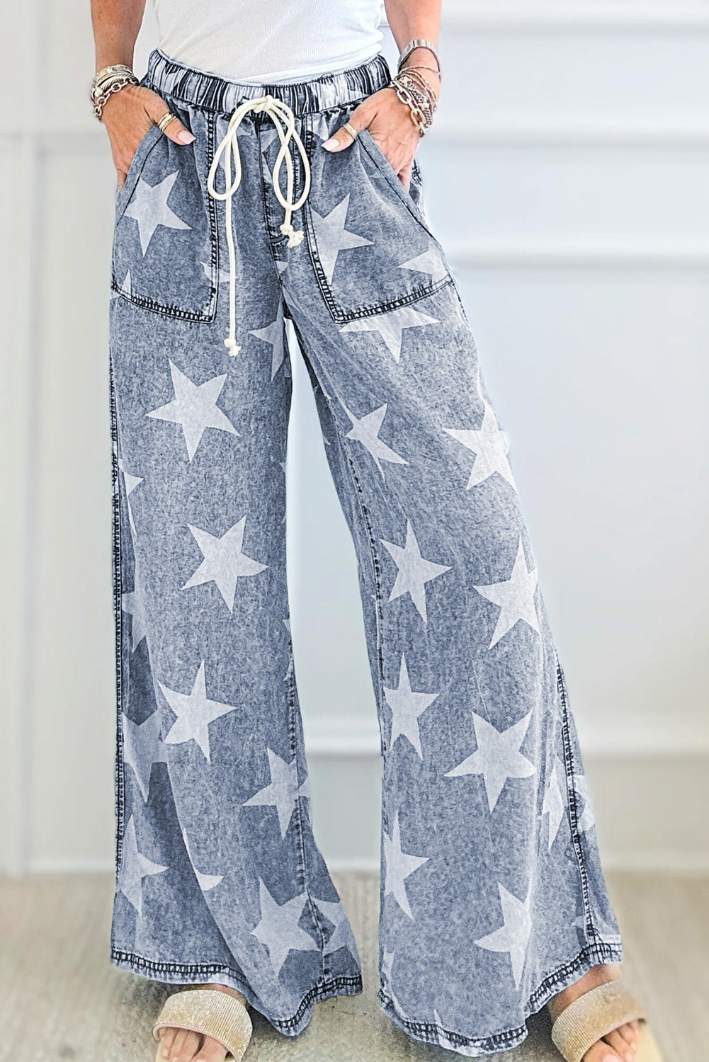 Wide Leg Star Denim