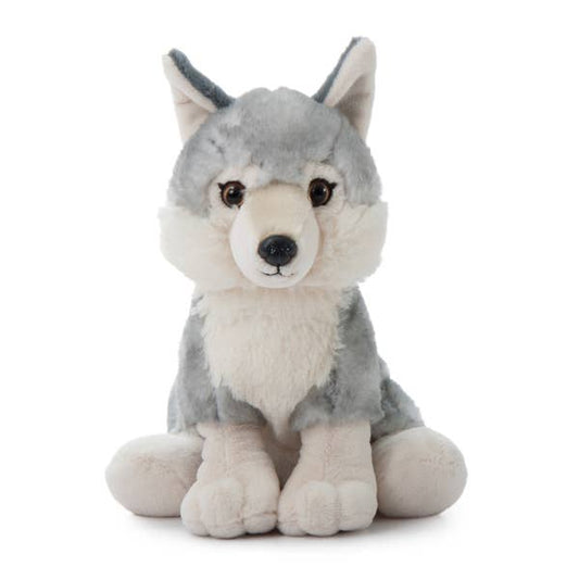 12" Plush Gray Wolf