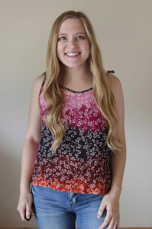 Ombre Floral Tank