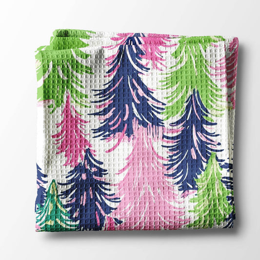 Pink Trees Kitchen Towel