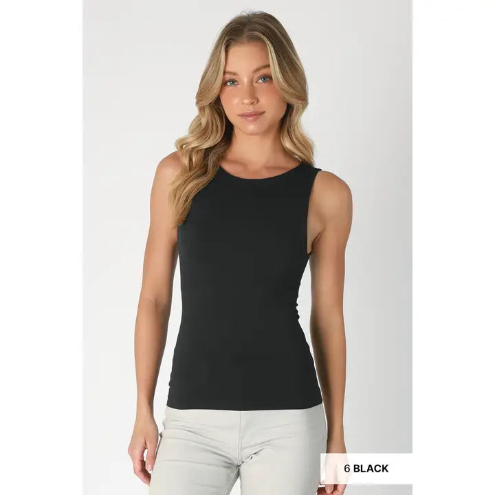 Black Boat Neck Tank