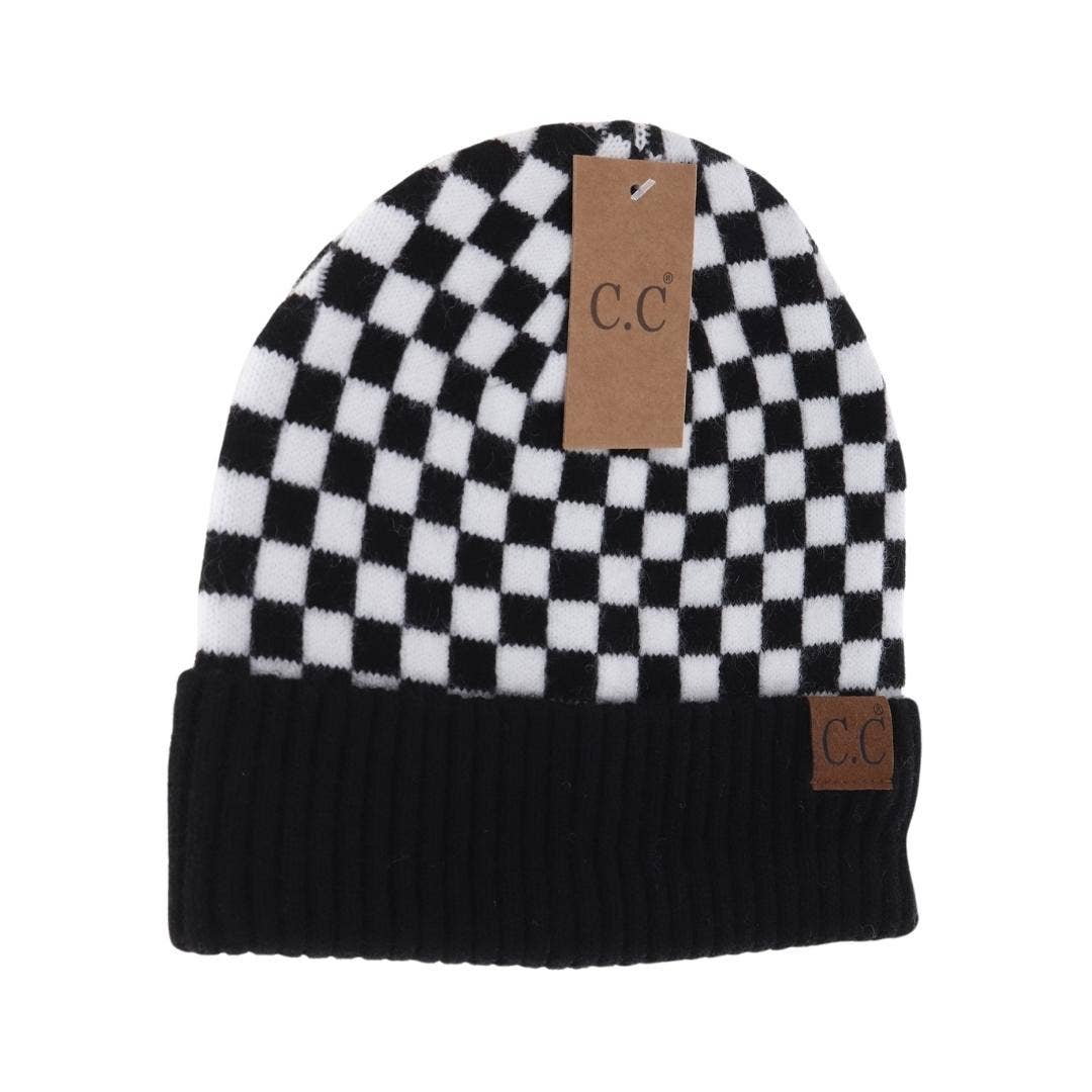 Checkered CC Beanie