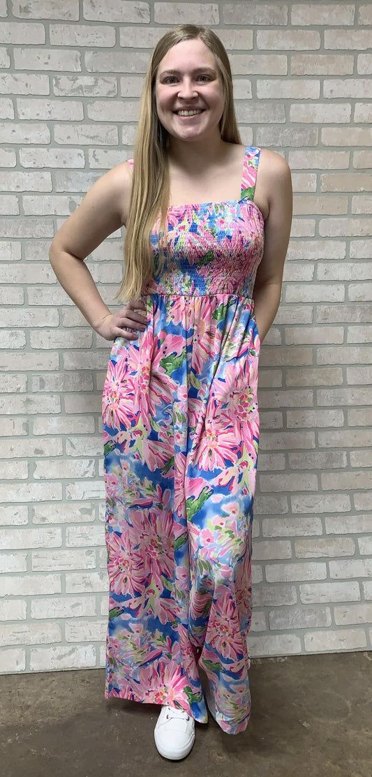 Magenta Floral Jumpsuit