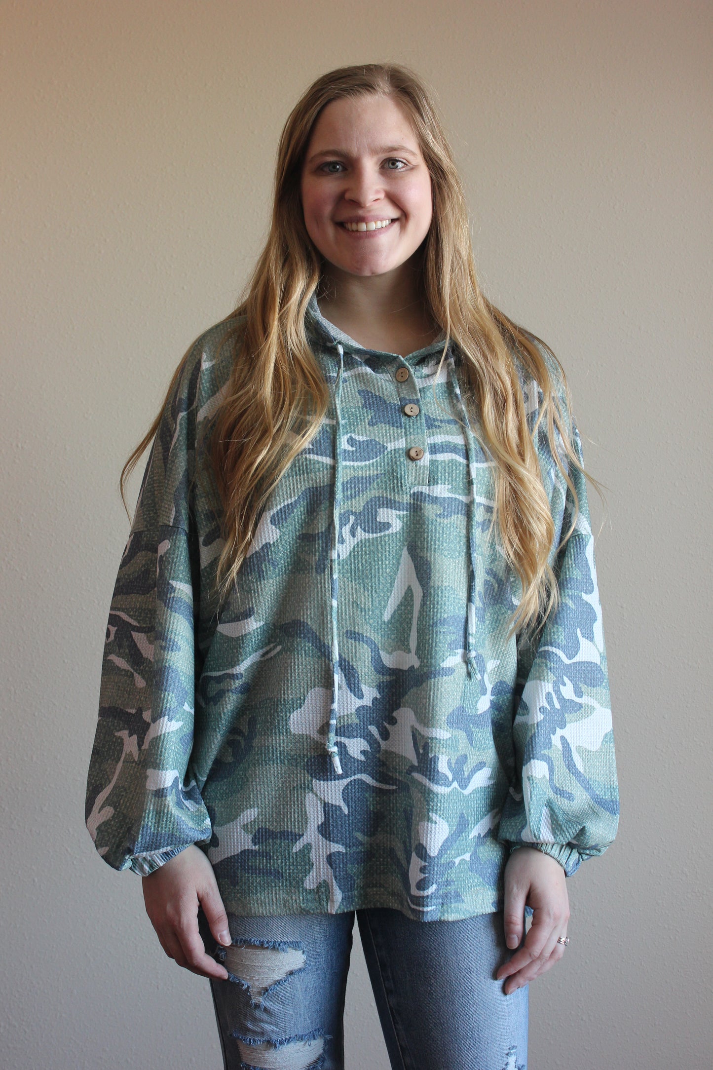 Oversized Camouflage Hoodie