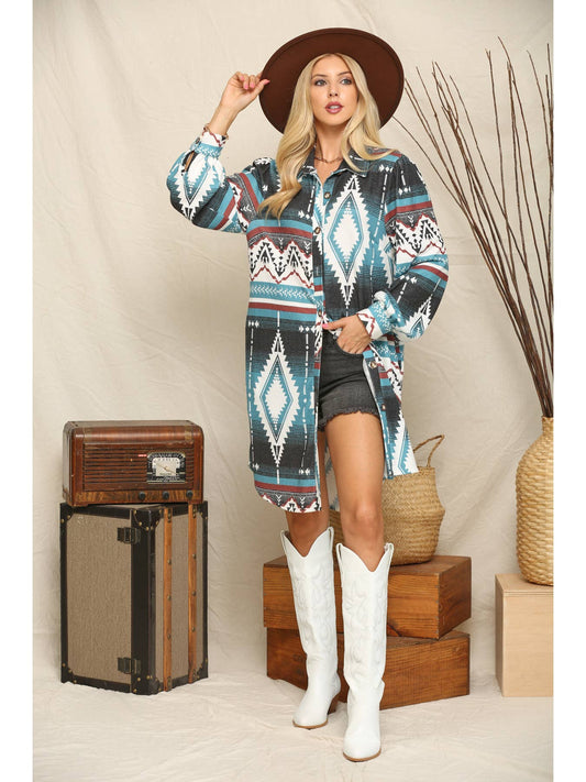 Soft Aztec Shacket