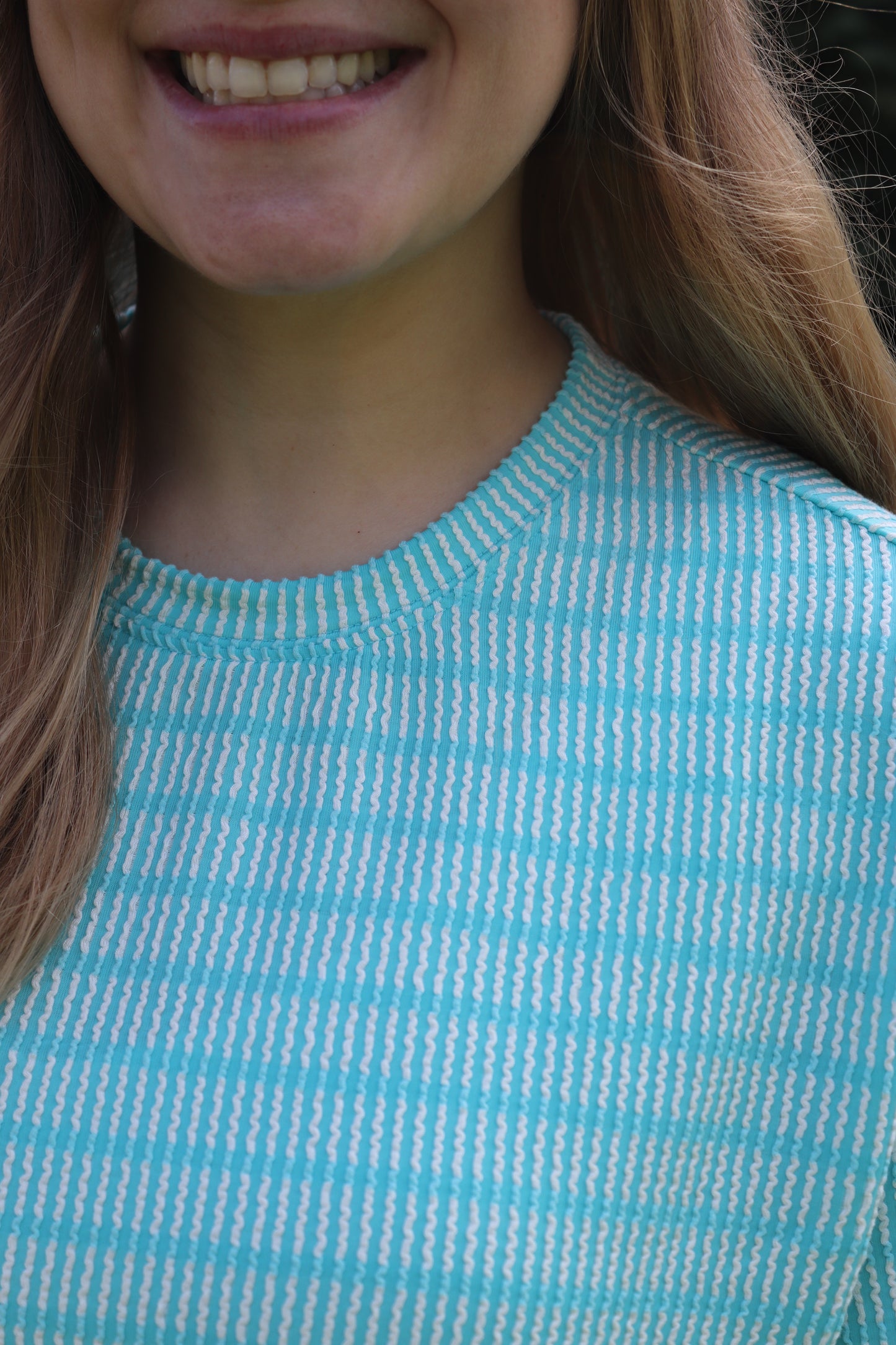 Aqua Urban Ribbed Striped Set