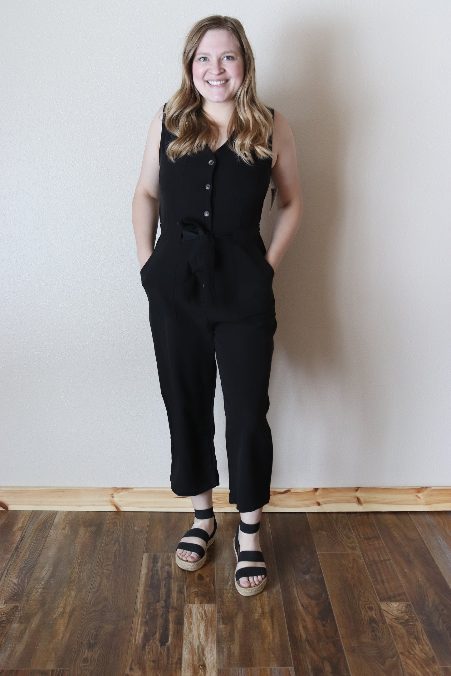 Black Capri Jumpsuit