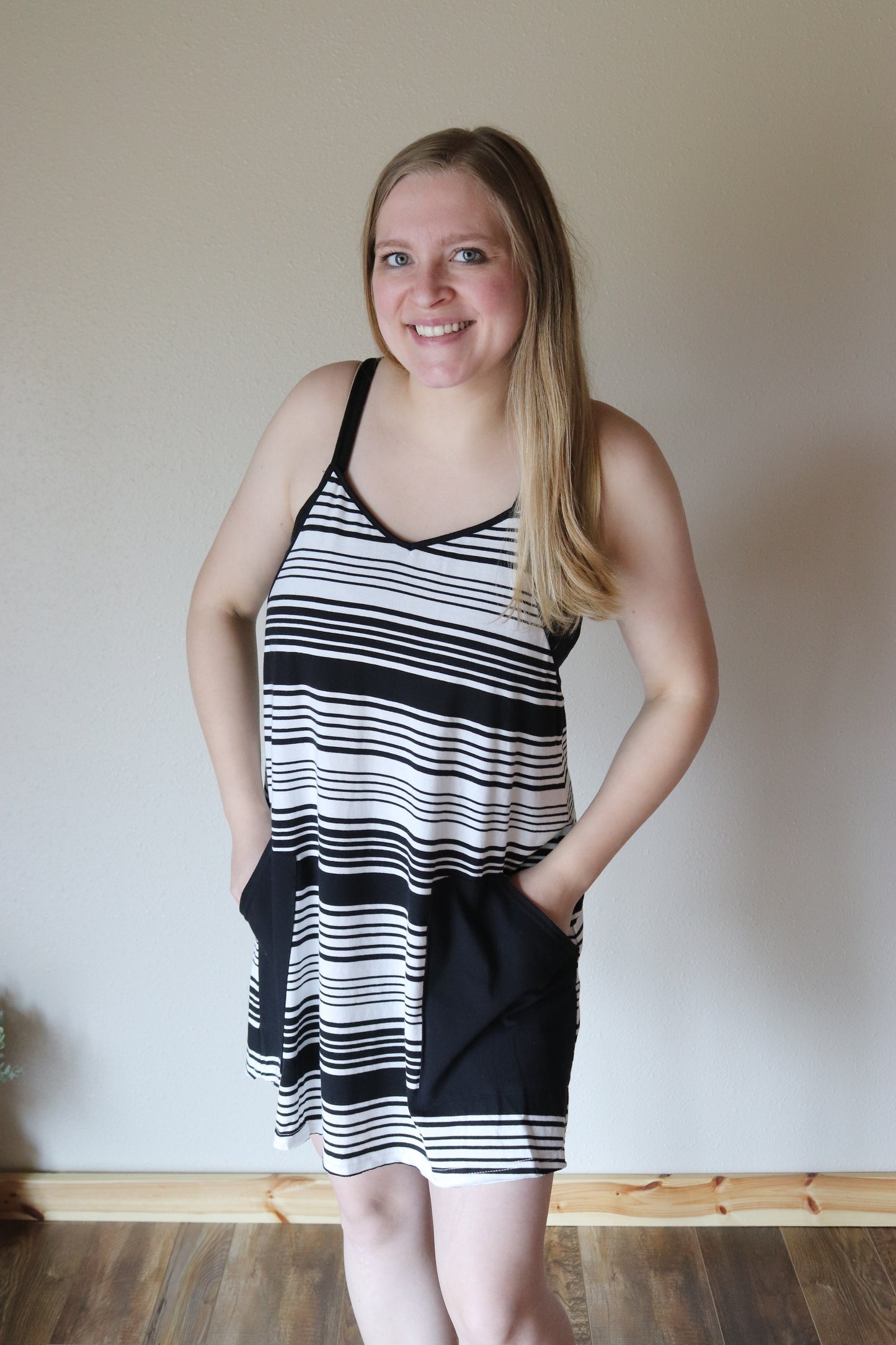 Black Striped Dress