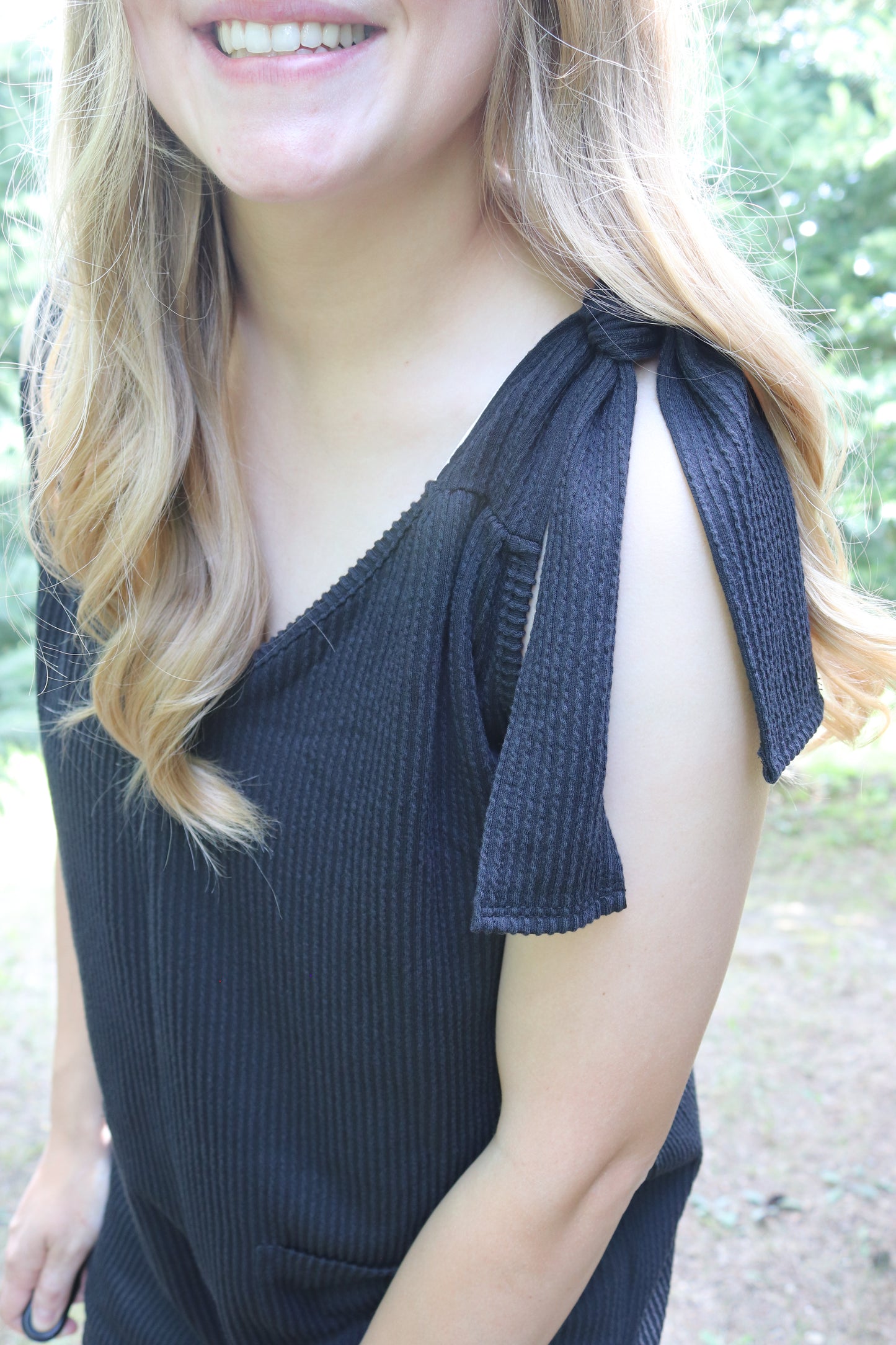 Black Urban Ribbed Romper