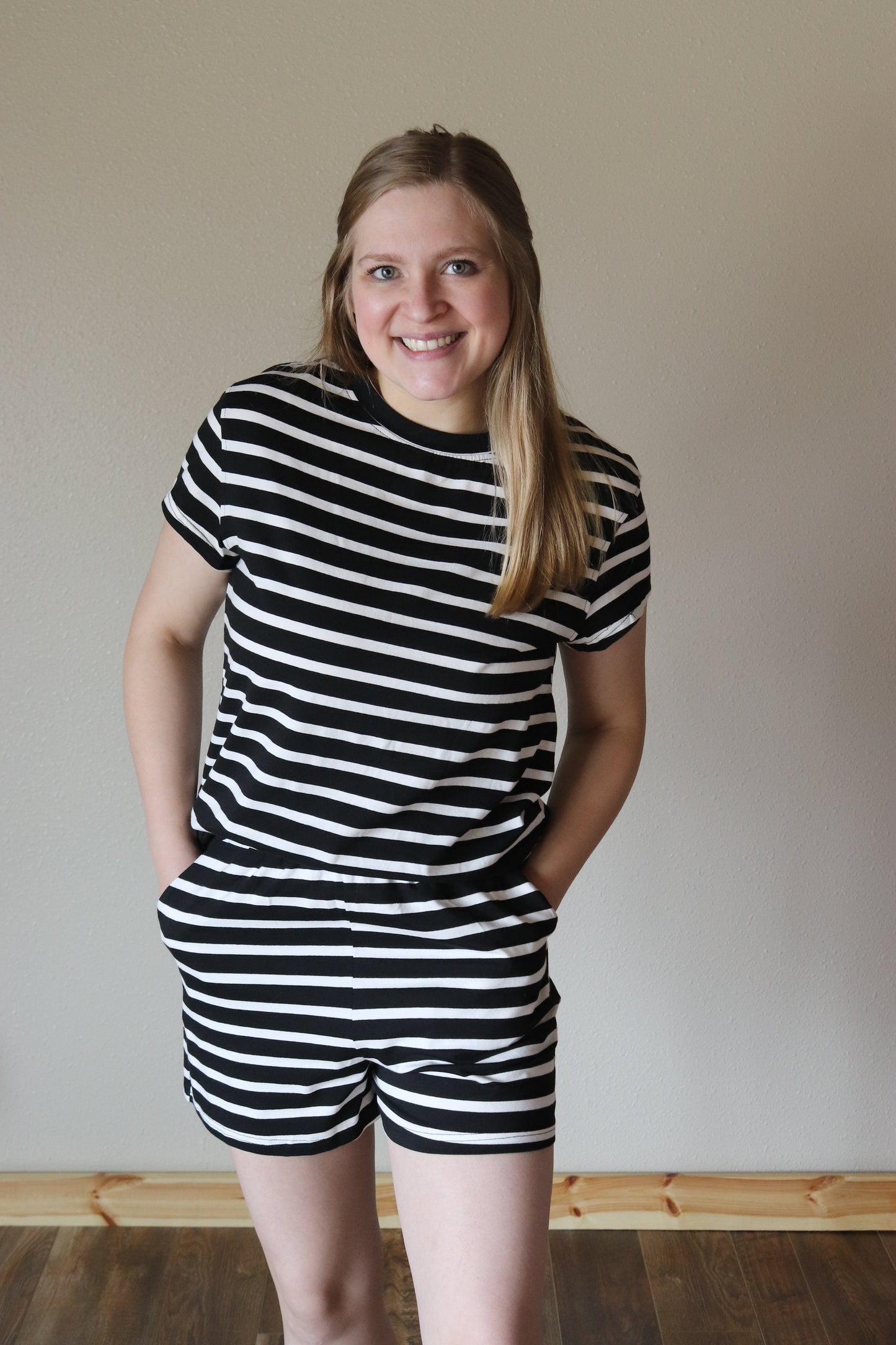 Black and White Striped Set