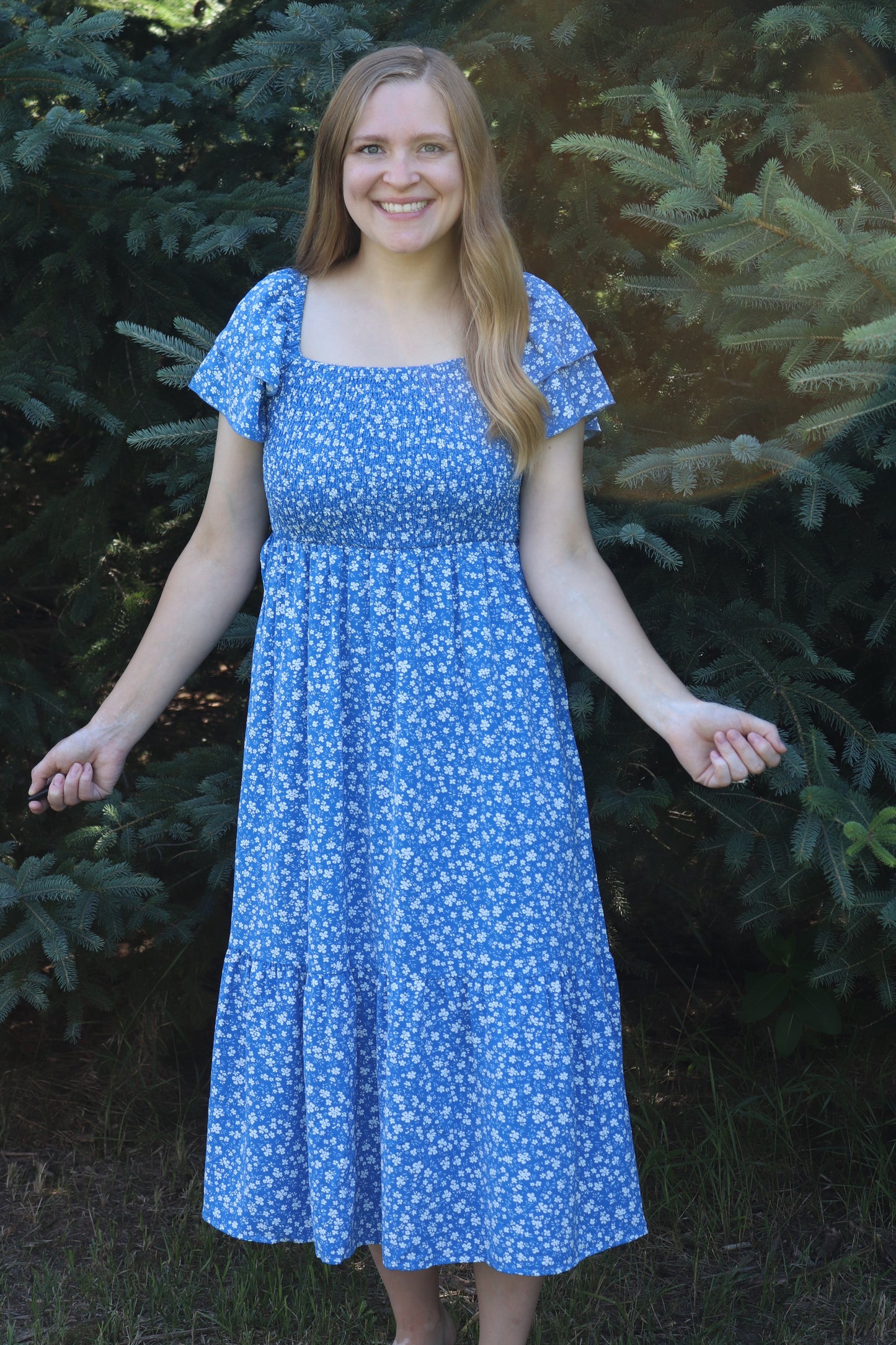 Blue Floral Dress