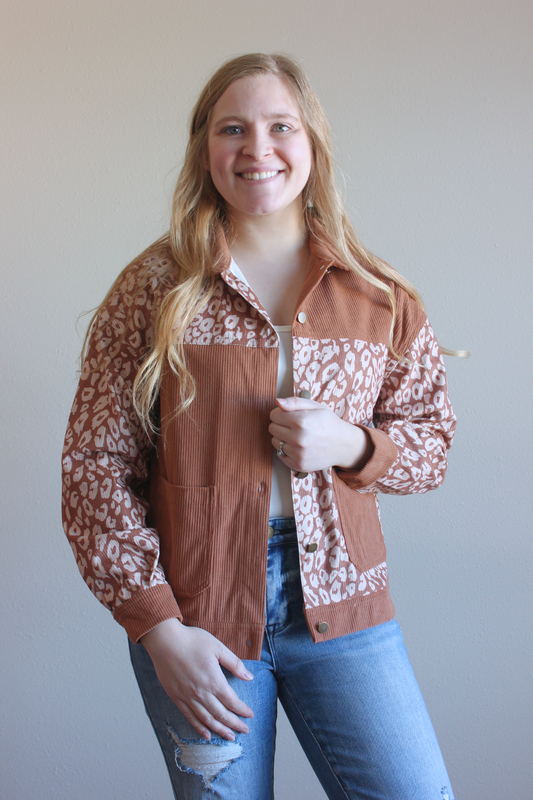 Brown Leopard Jacket