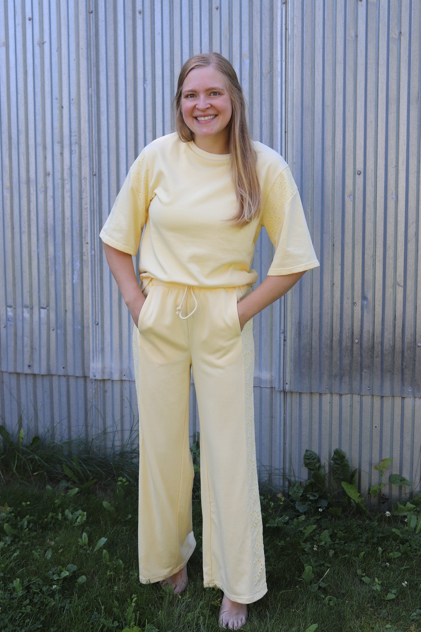 Butter Yellow Lace Set