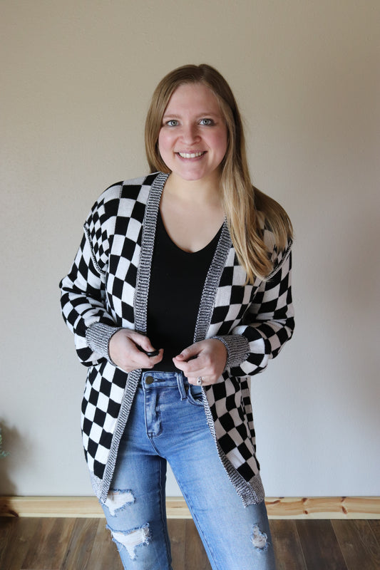 PLUS: Checkered Cardigan