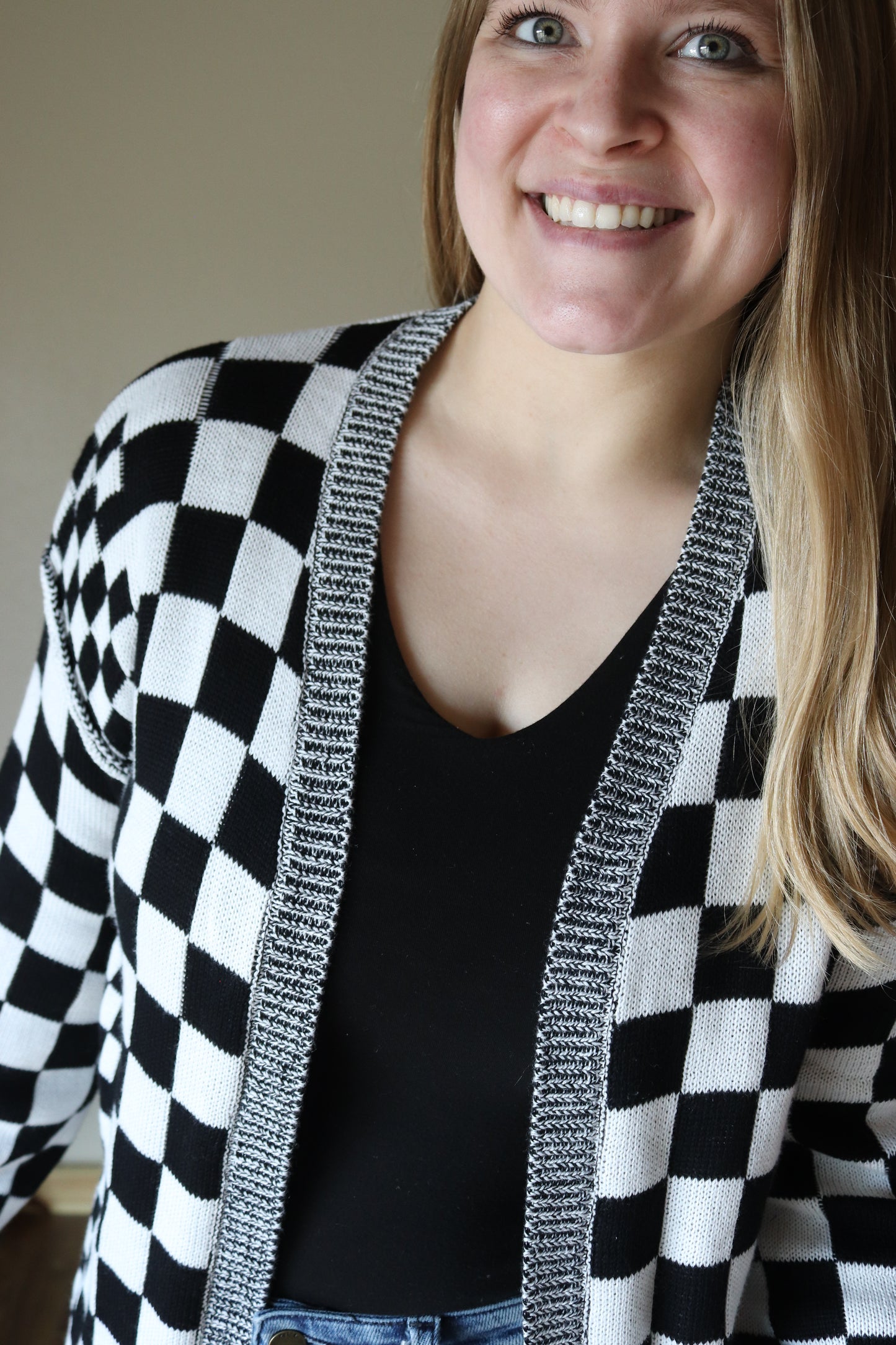 Checkered Cardigan