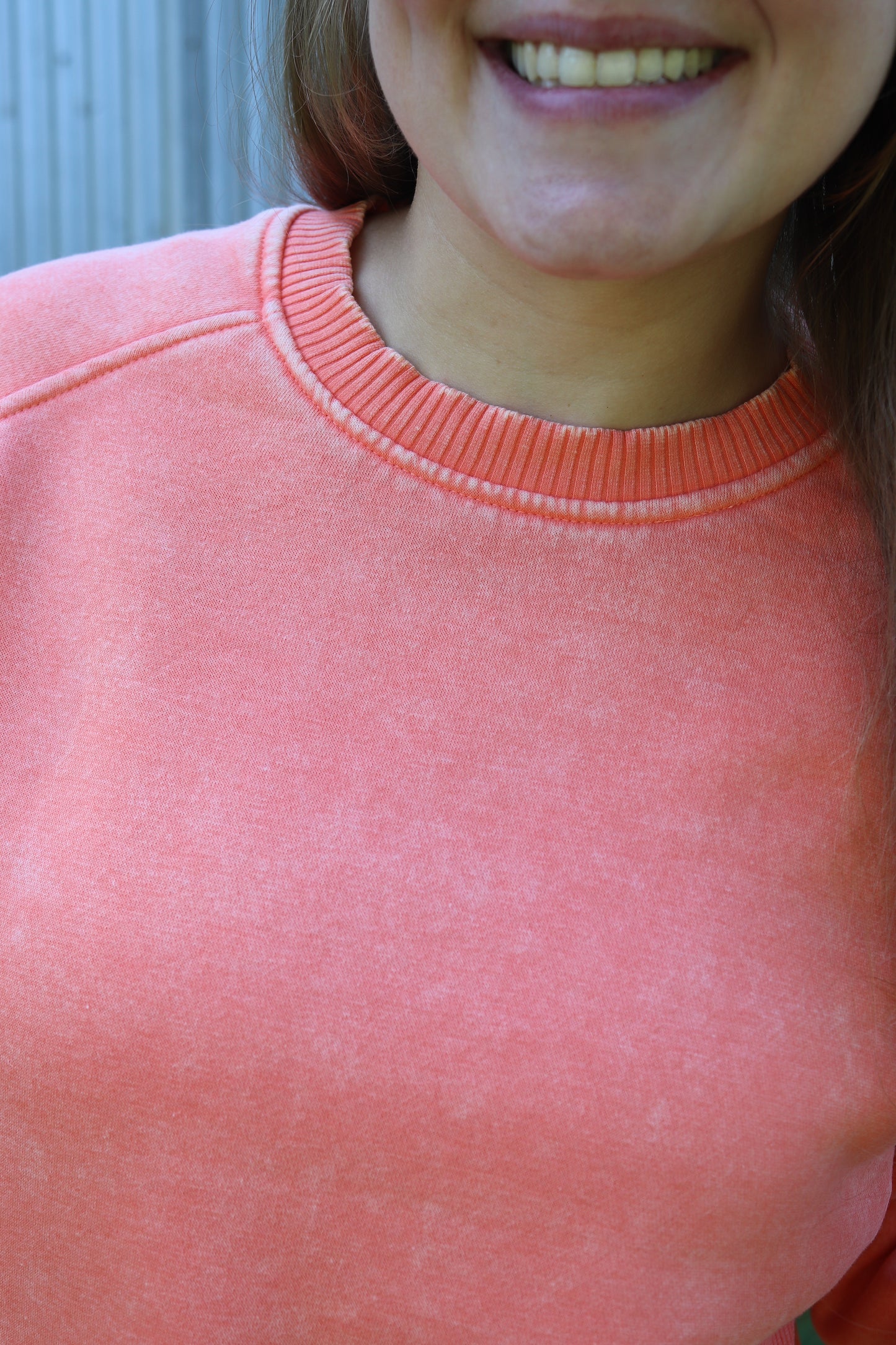 PLUS: Coral Washed Sweatshirt