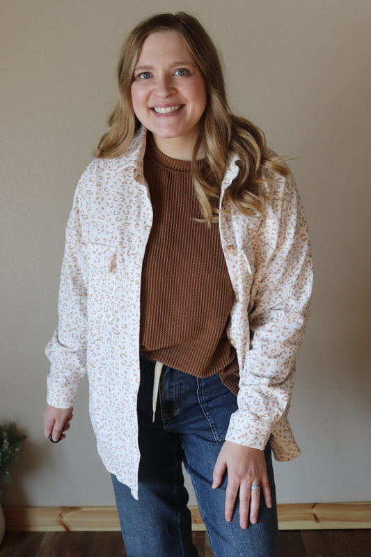 Cream Leopard Jacket