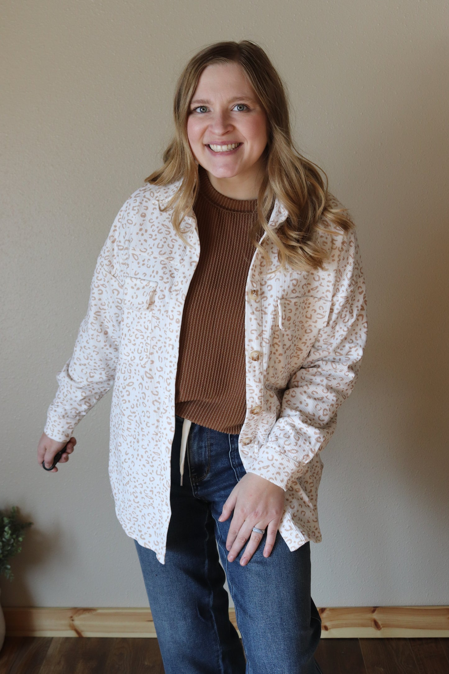 Cream Leopard Jacket