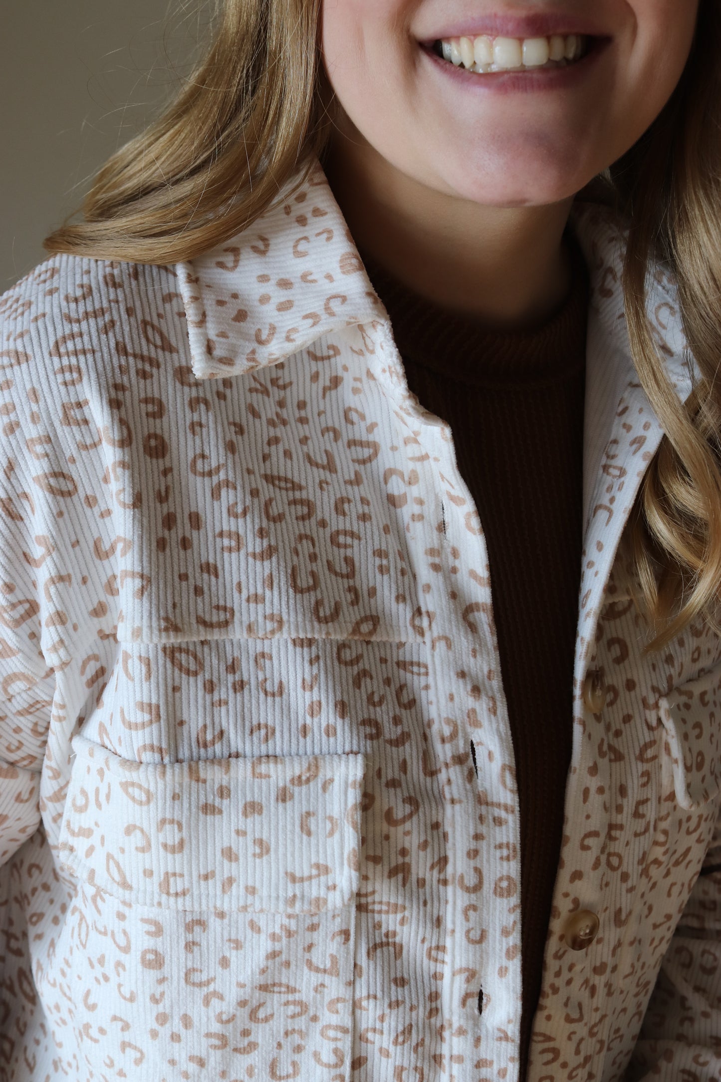 Cream Leopard Jacket