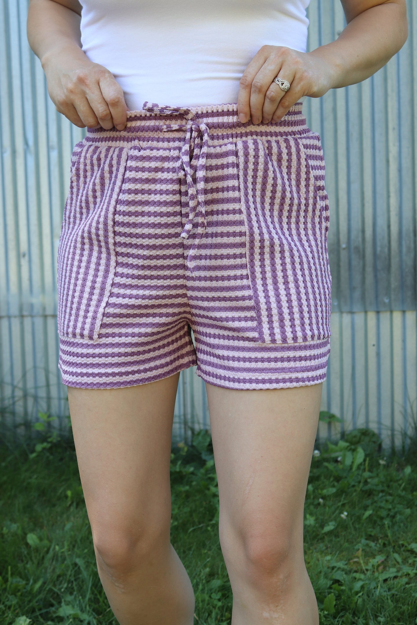 Dusty Lavender Striped Set