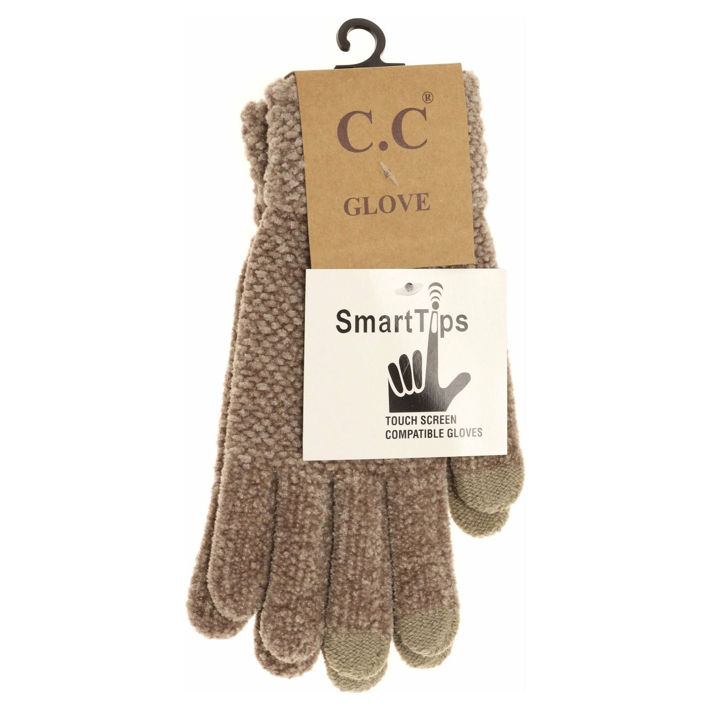 Nude Chenille CC Gloves