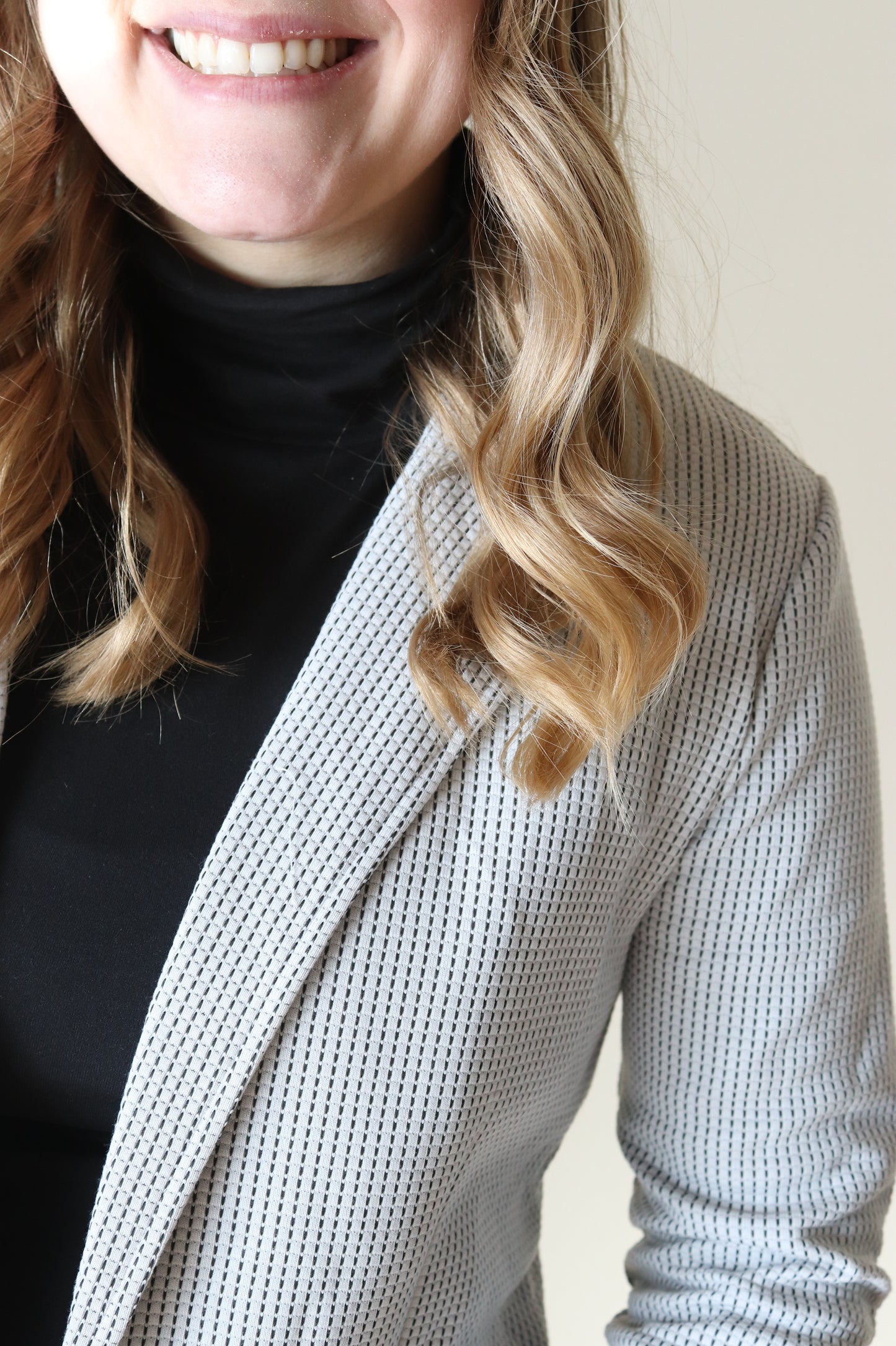 Gray Textured Blazer