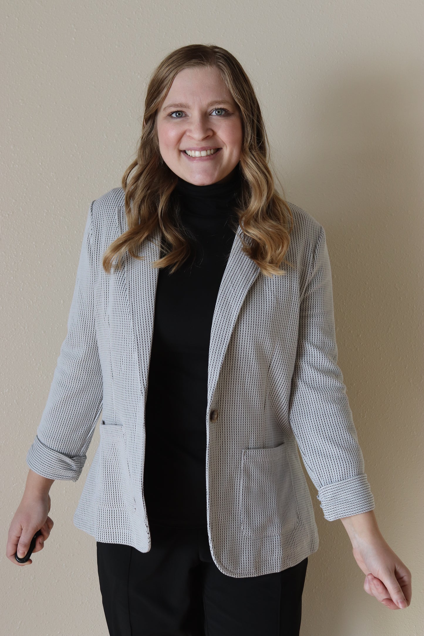 Gray Textured Blazer