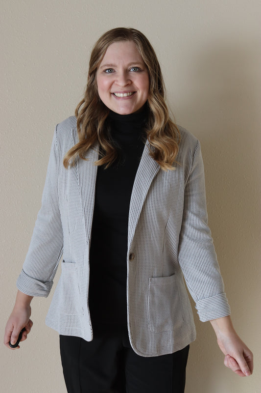 Gray Textured Blazer