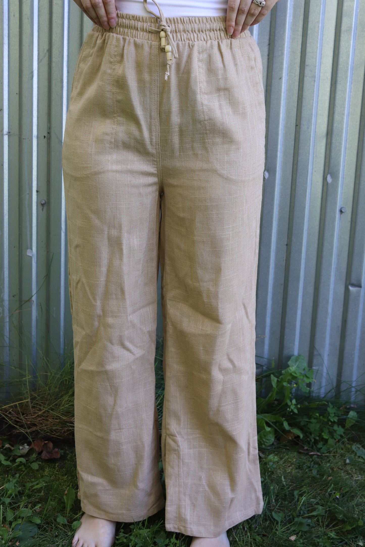 Taupe Wide Leg Pants