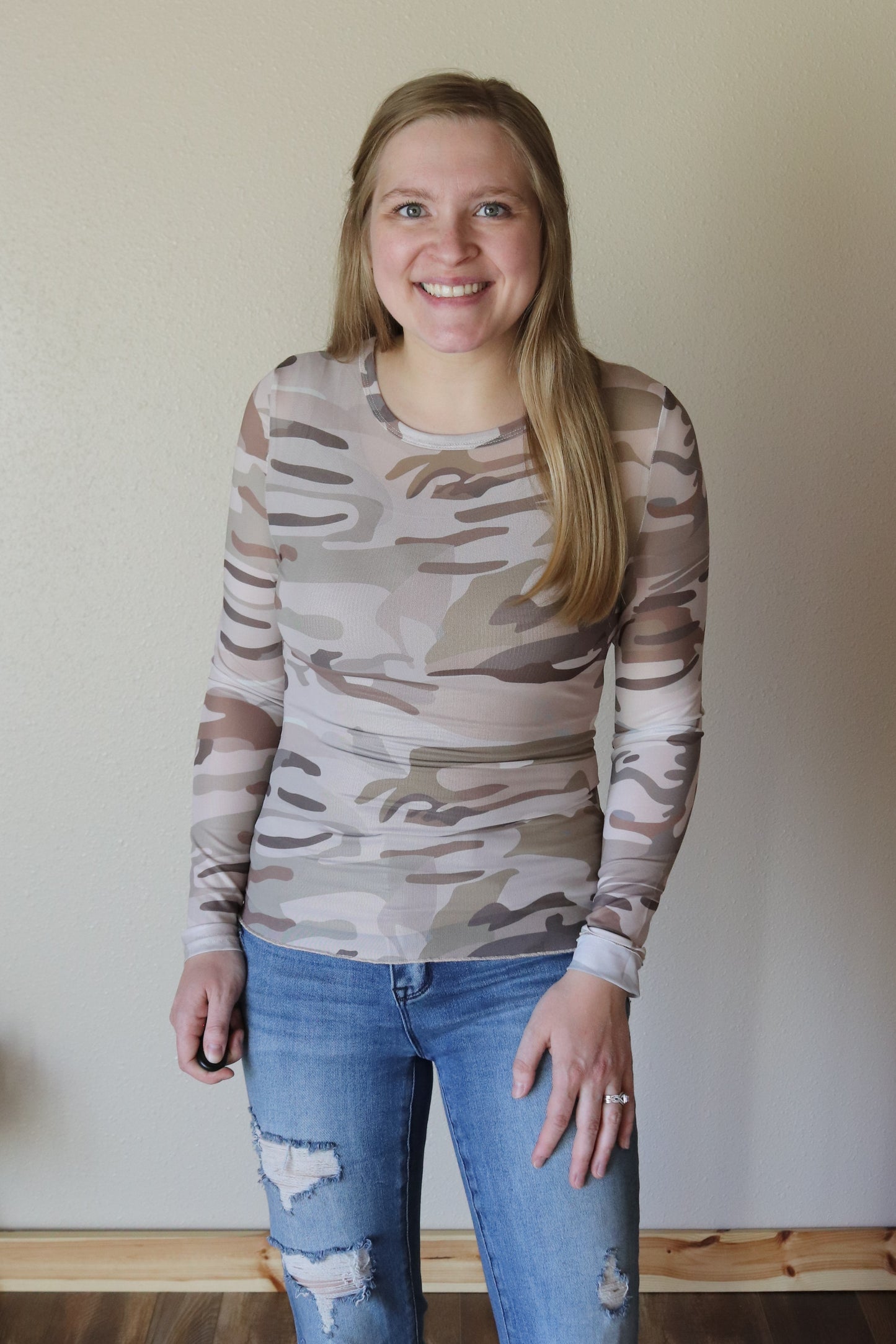 Desert Camo Long Sleeve Mesh