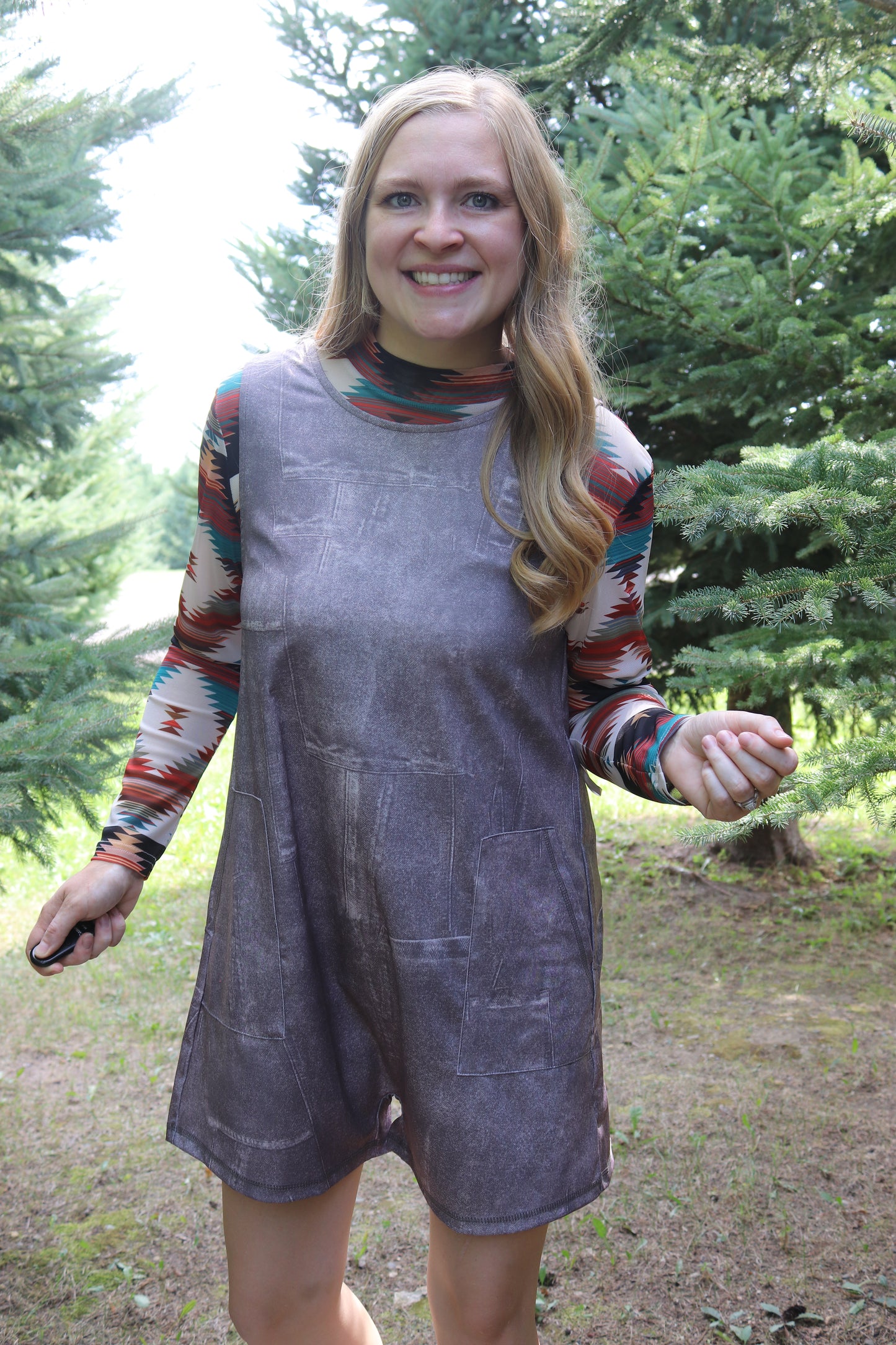 Black Washed Romper
