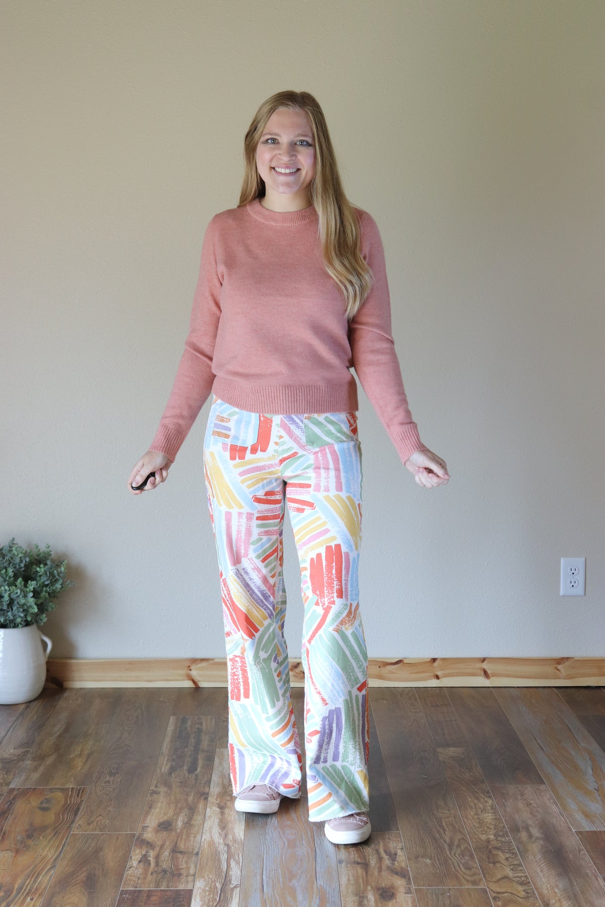 Painted Wide Leg Jeans