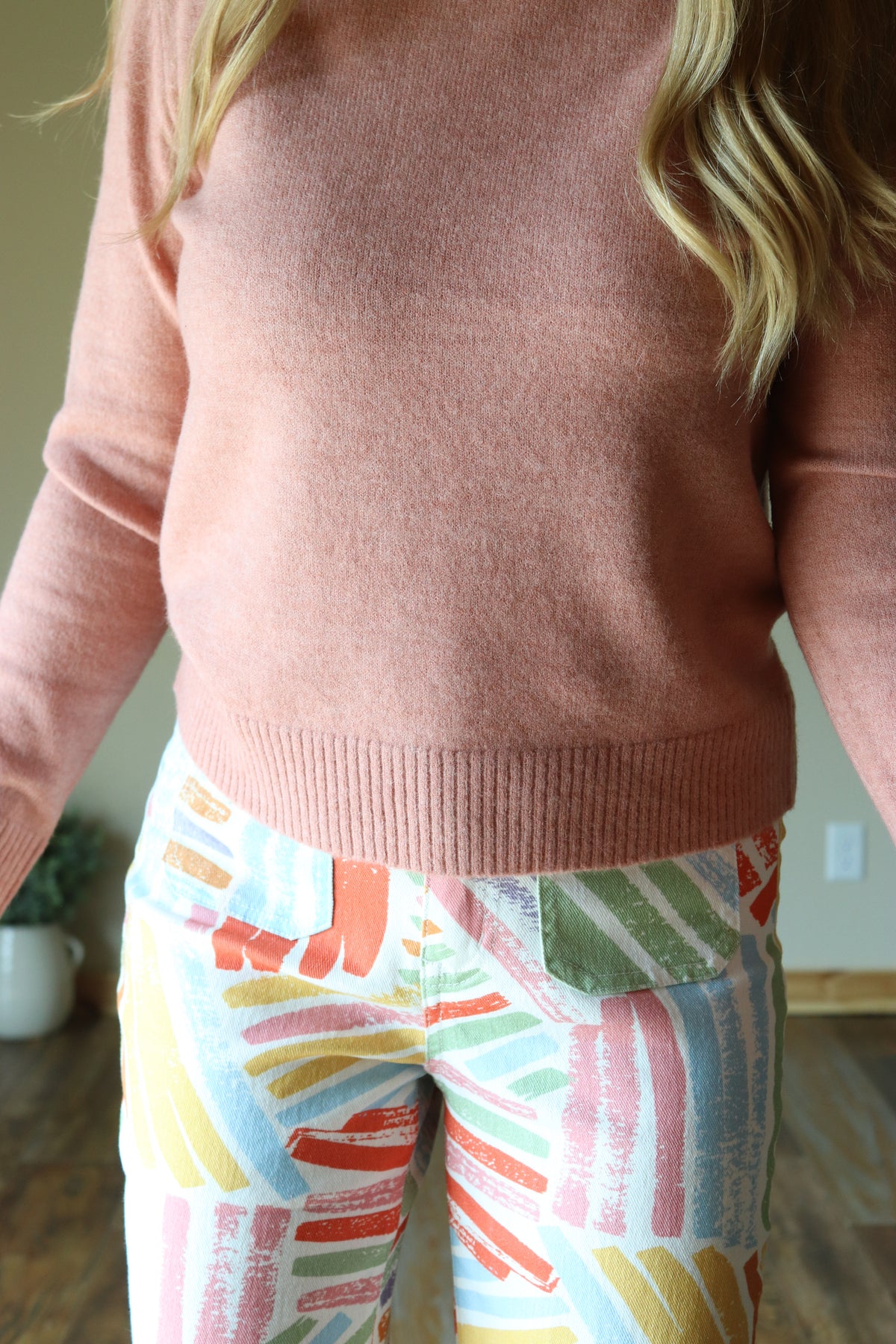 Painted Wide Leg Jeans