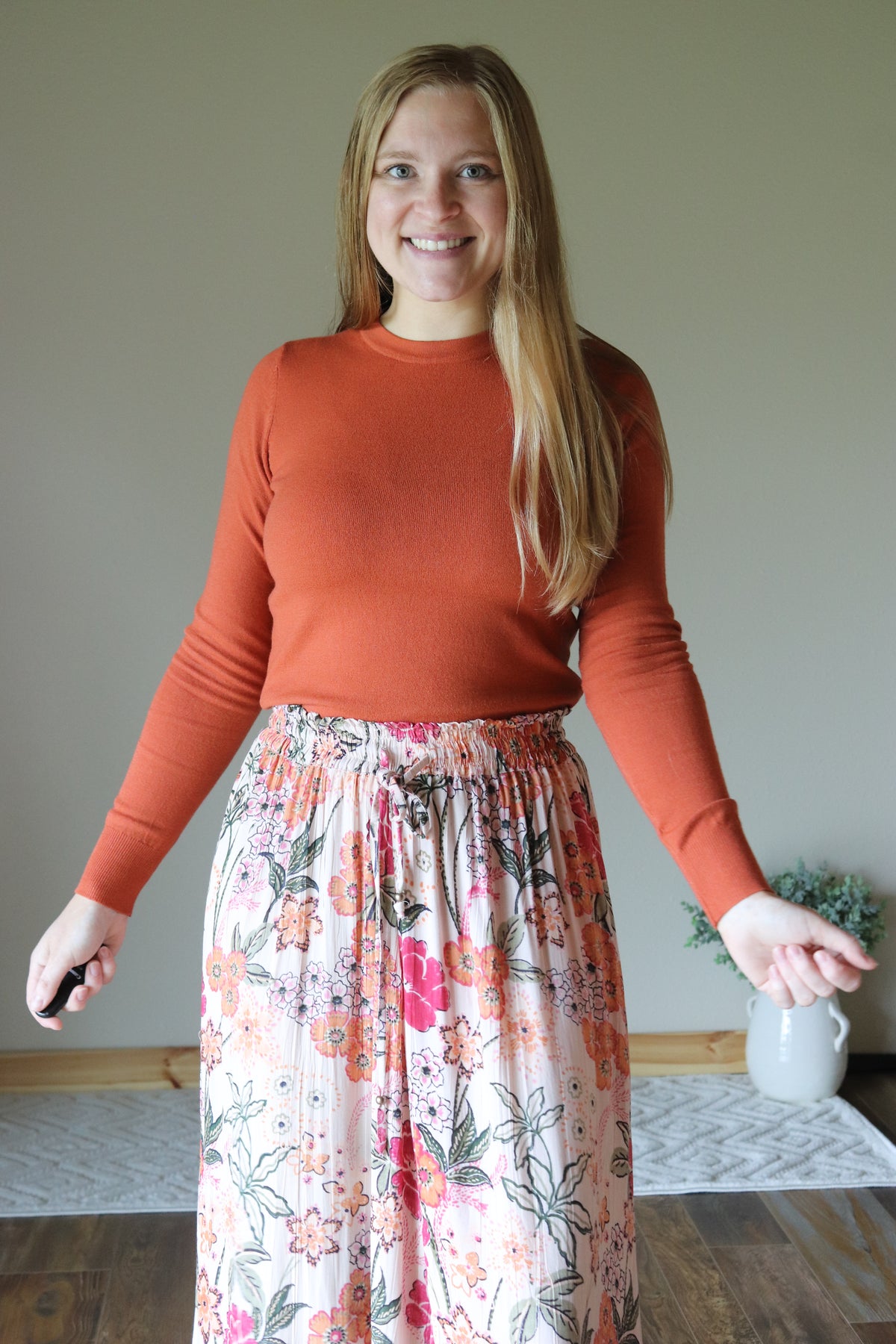 Rust Crew Neck Sweater
