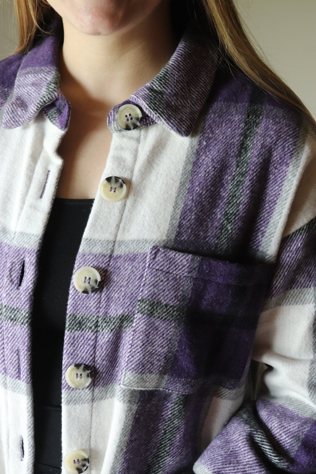 Purple Plaid Shacket