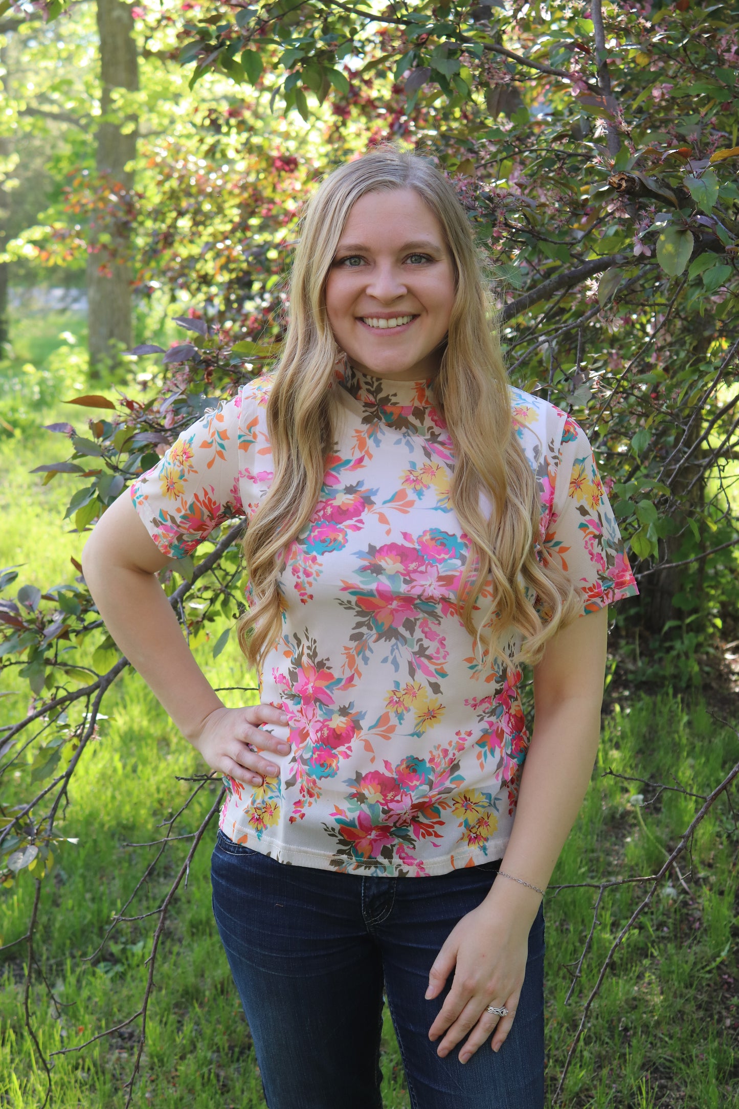 Wildflower Mesh Top