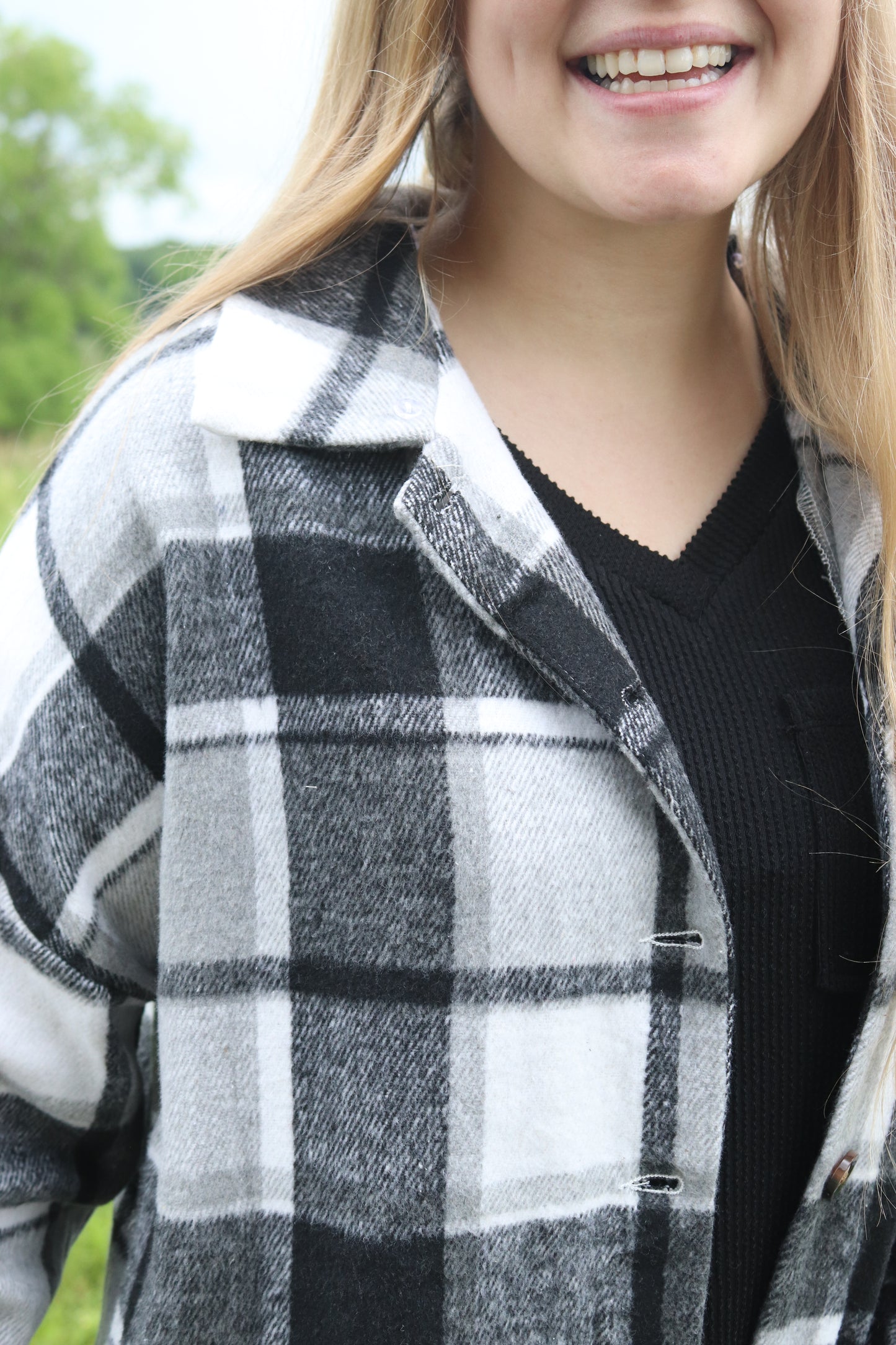 Black and White Plaid Shacket