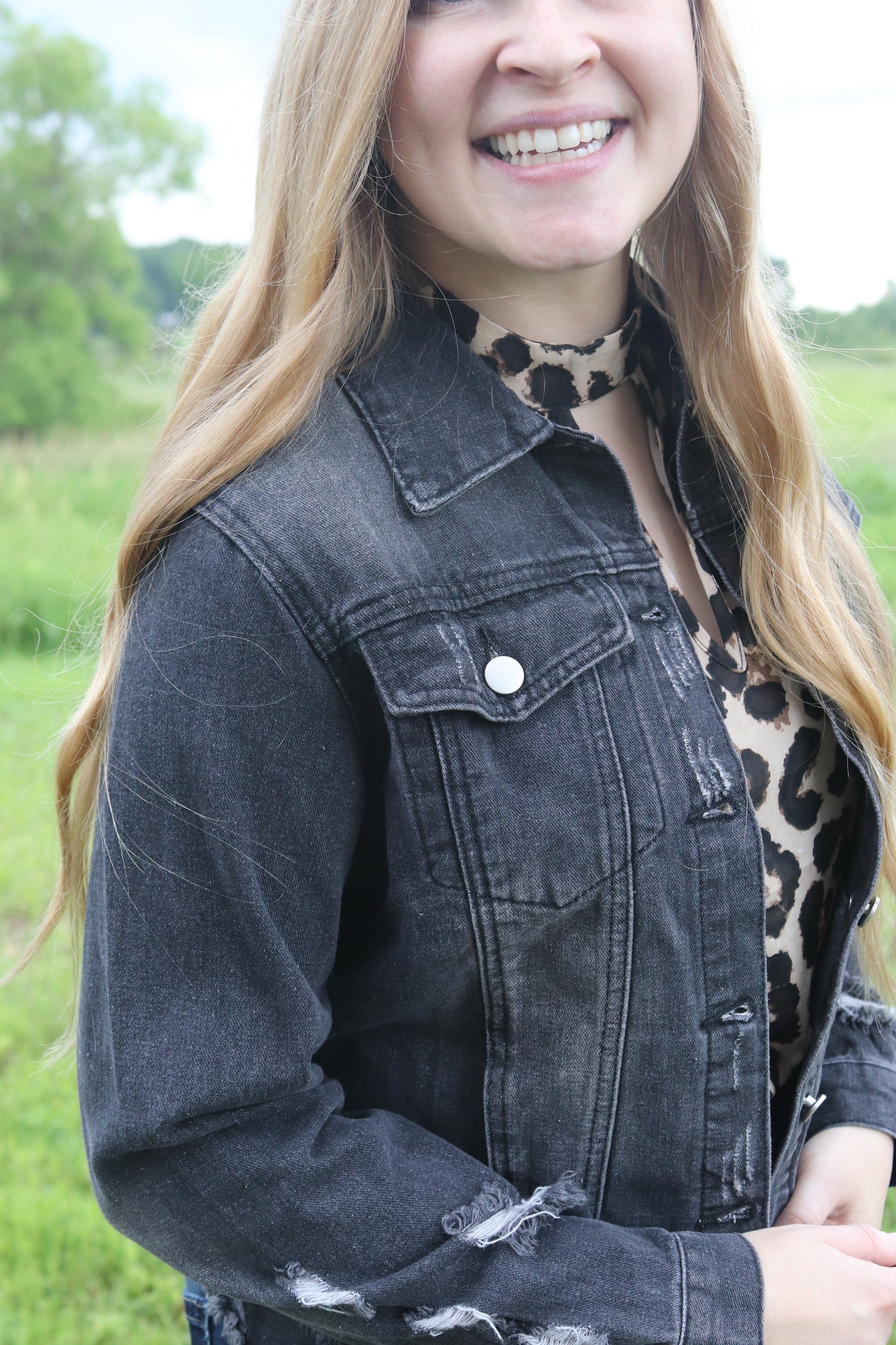 Black Washed Denim Jacket