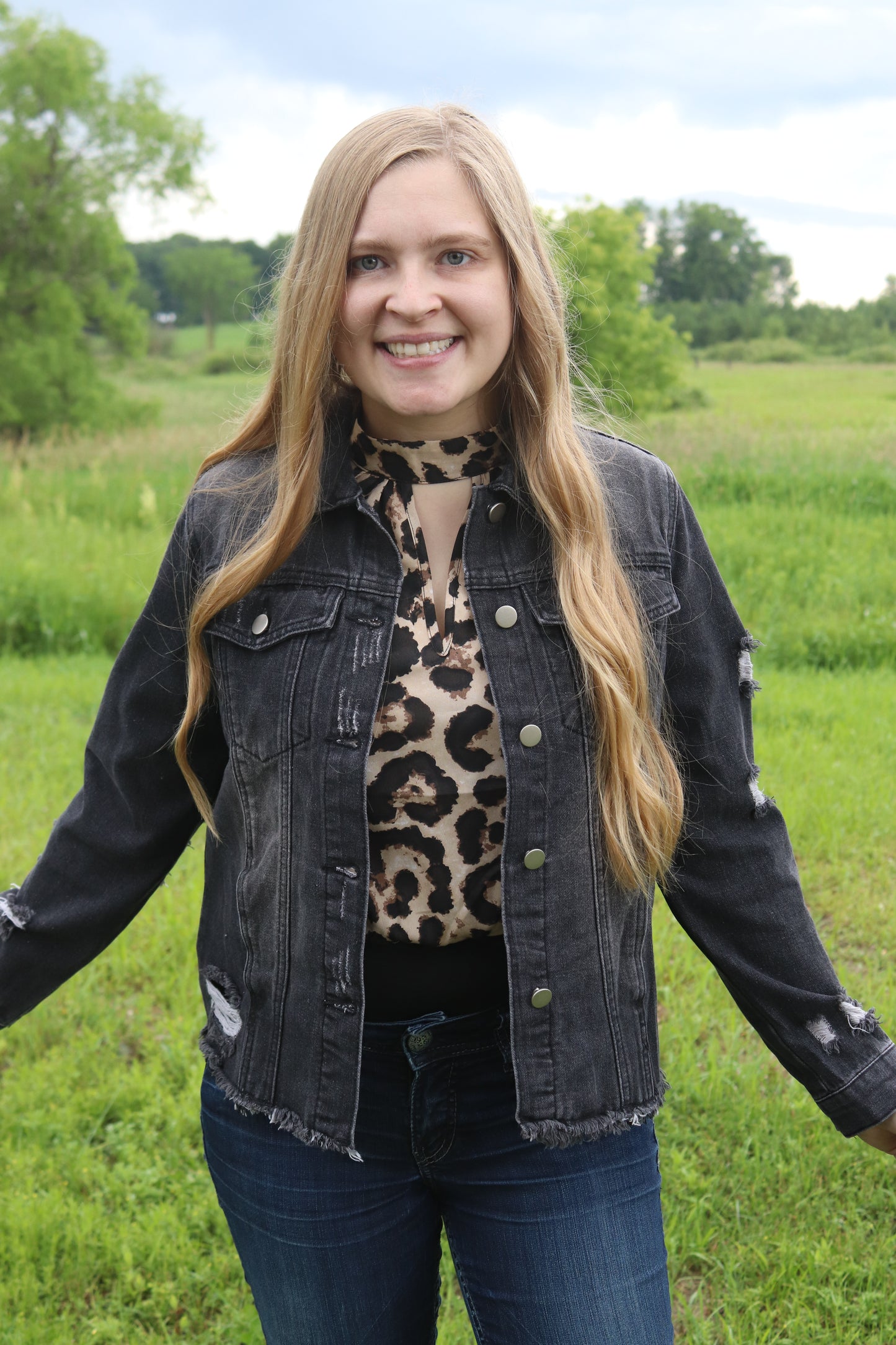 Black Washed Denim Jacket