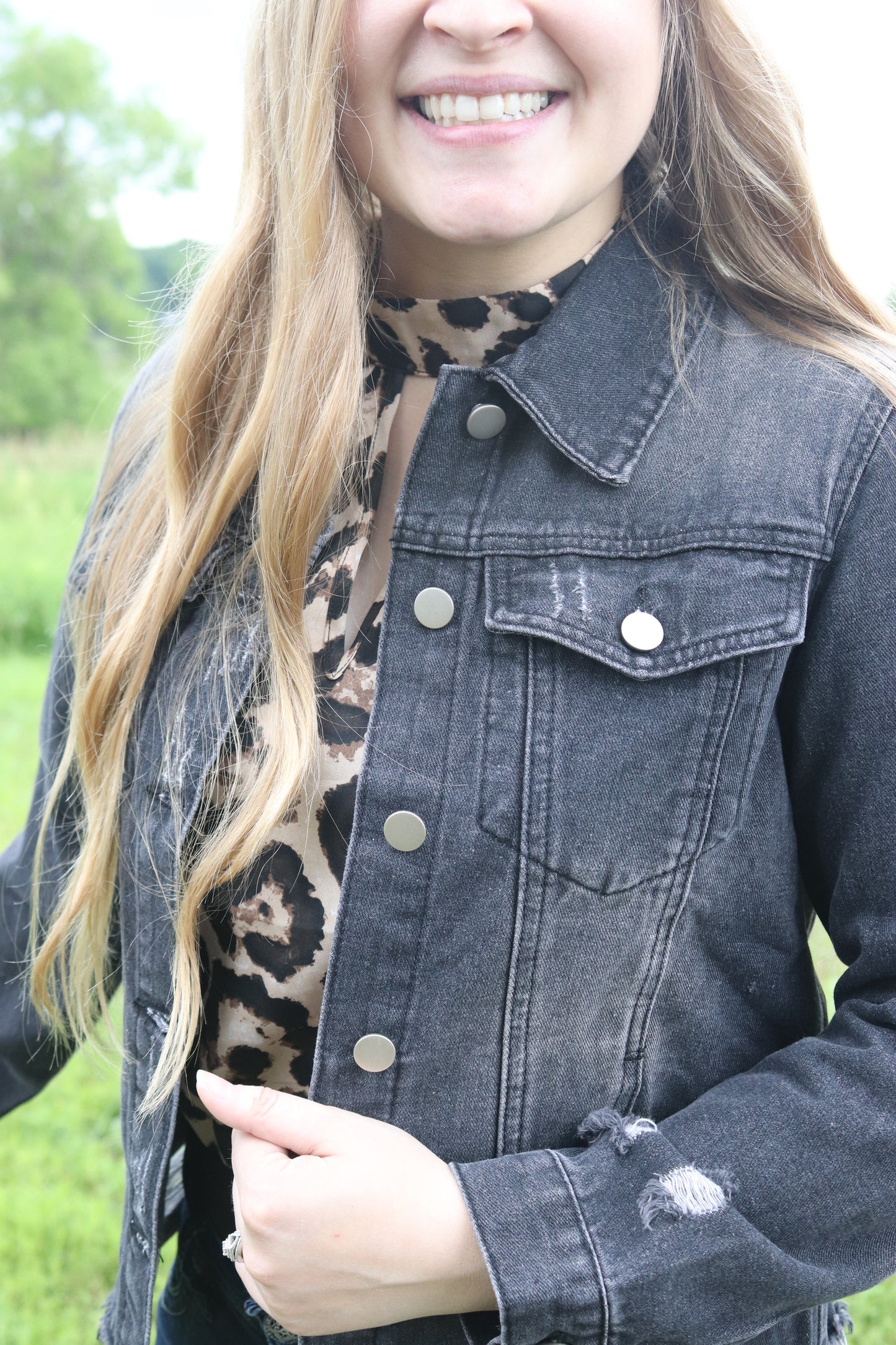 Black Washed Denim Jacket