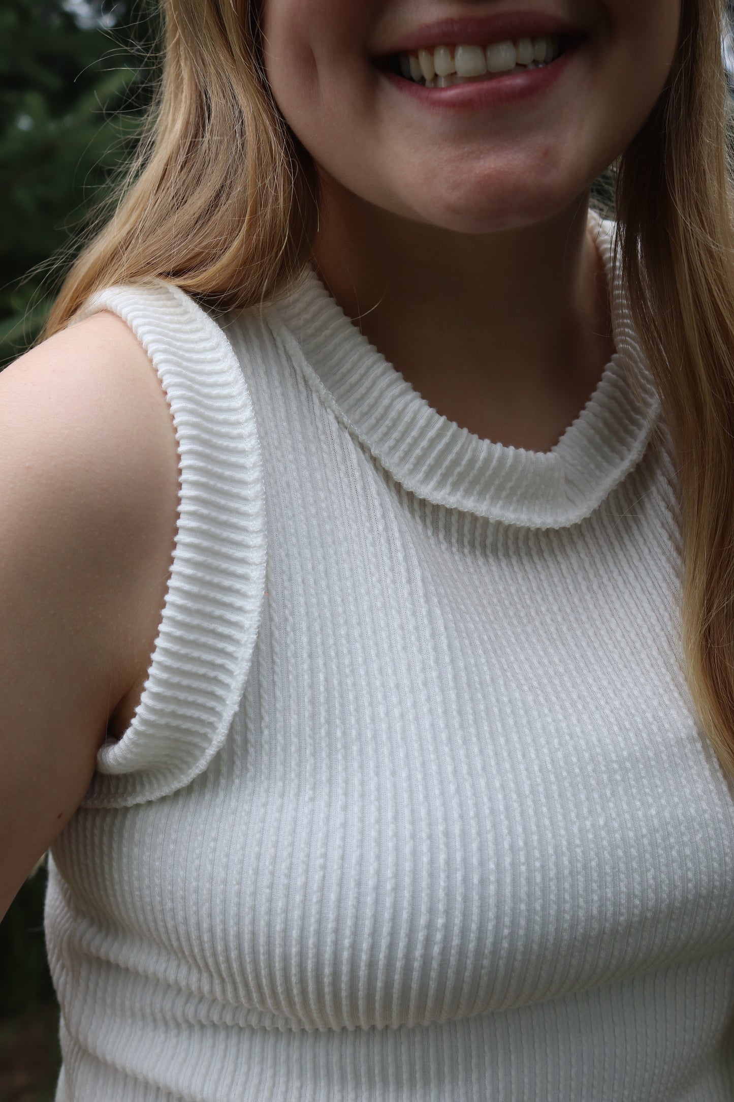 Ivory Ribbed Tank