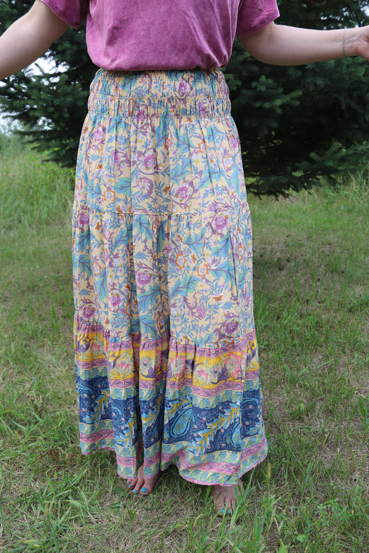 Boho Floral Maxi Skirt