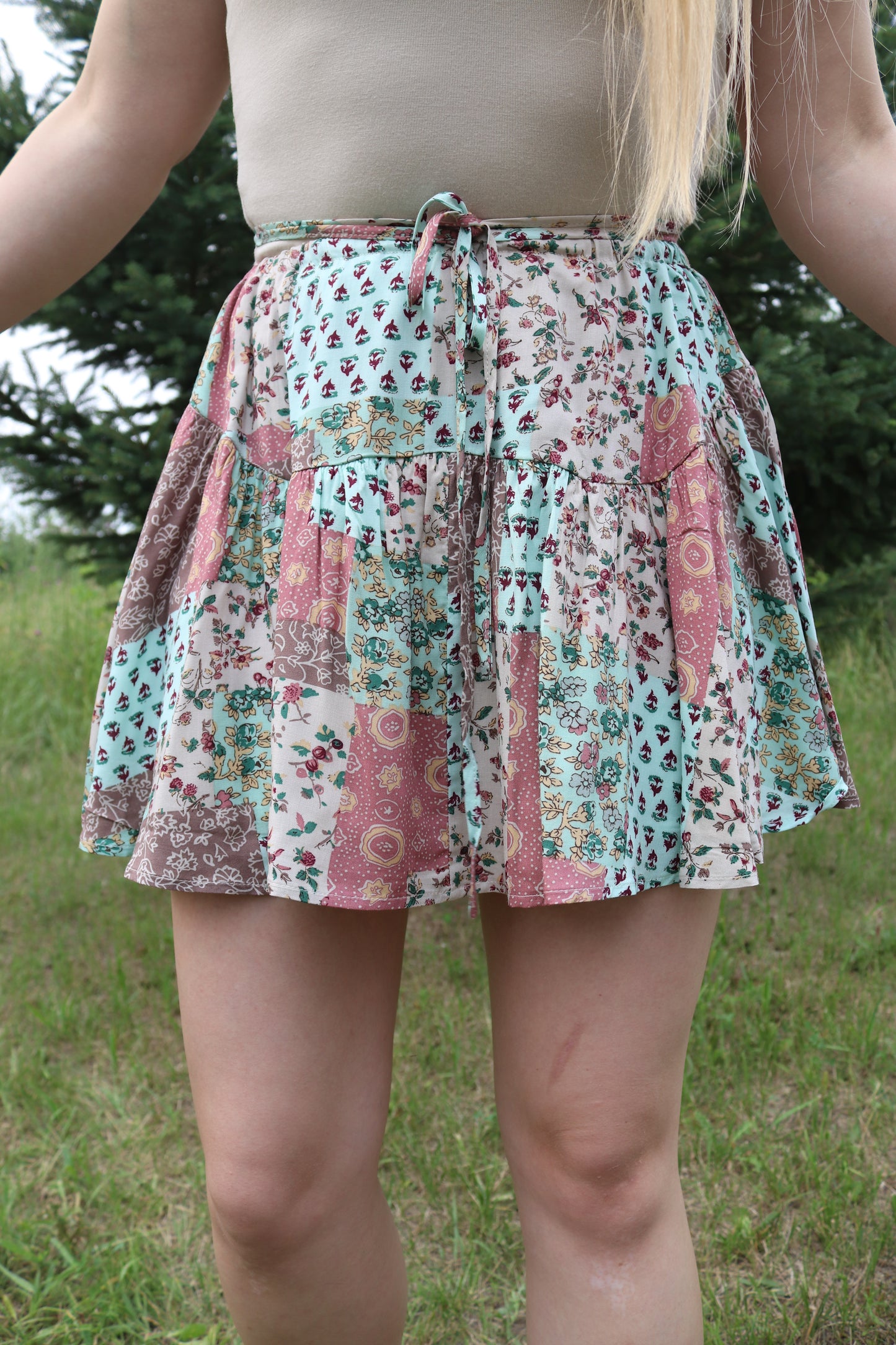 Boho Waist Tie Skirt