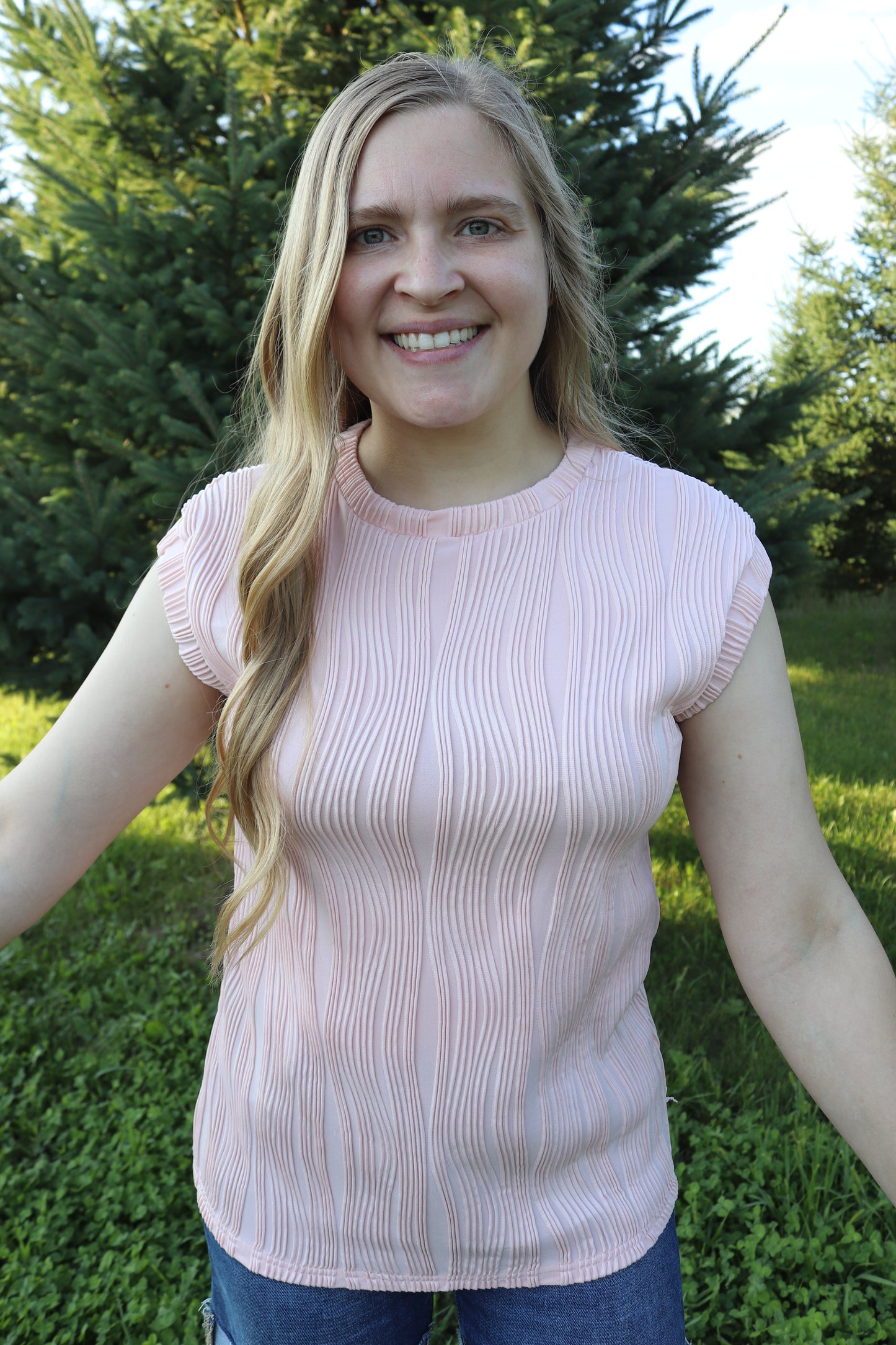 Dusty Pink Textured Blouse