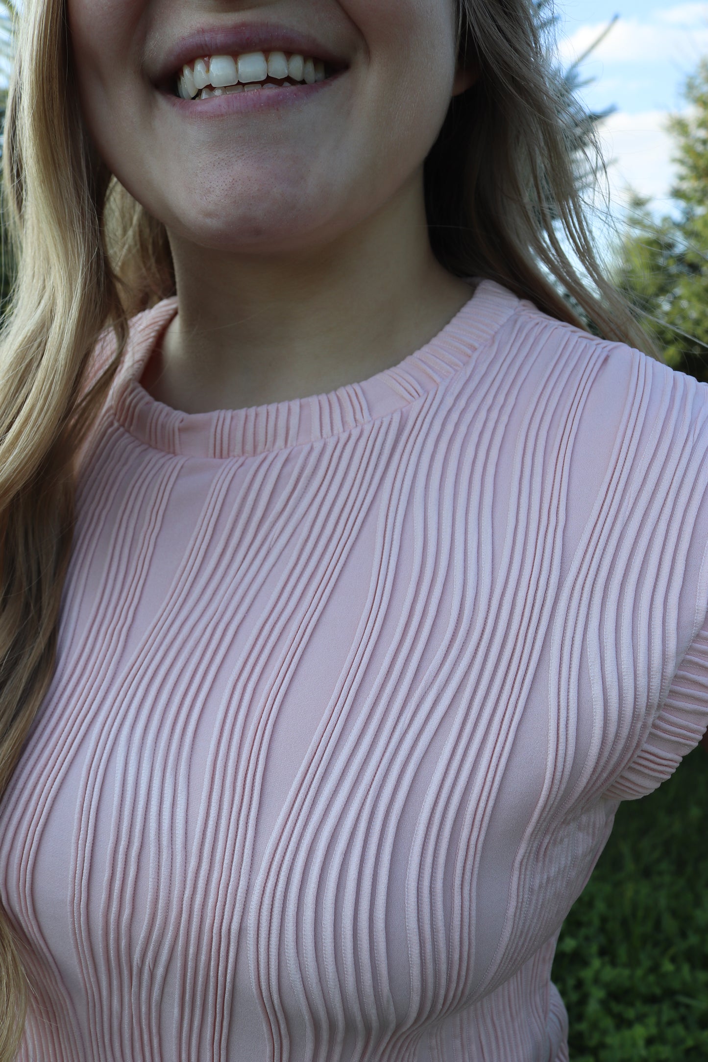 Dusty Pink Textured Blouse