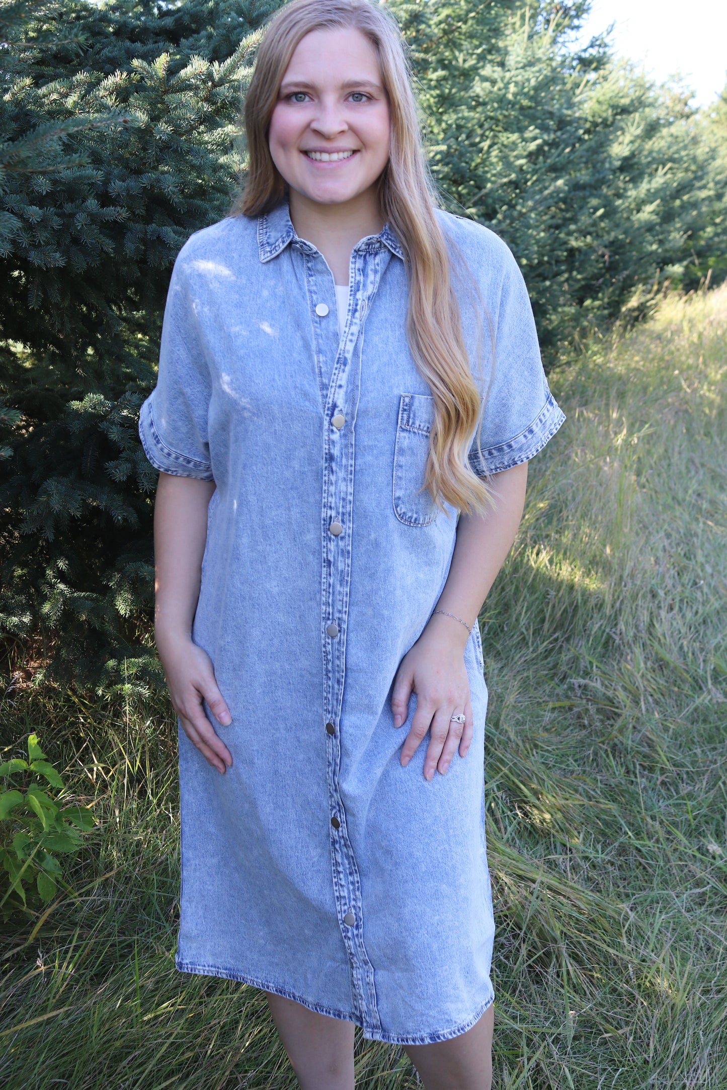 Medium Wash Denim Dress