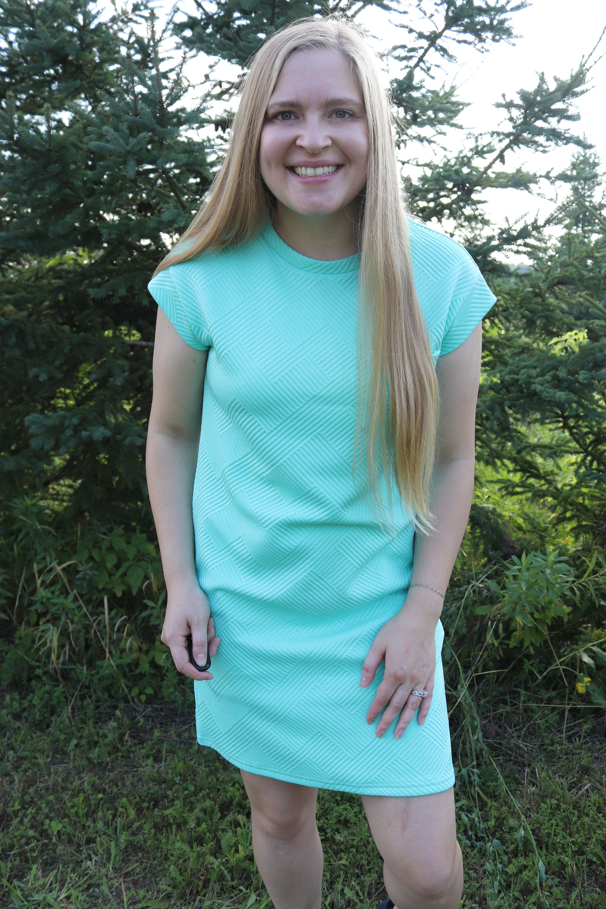 mint green t shirt dress GEWSEY Women's Casual T Shirt Dress Summer Short Sleeve Swing Dresses with Pockets (Mint Green, S)