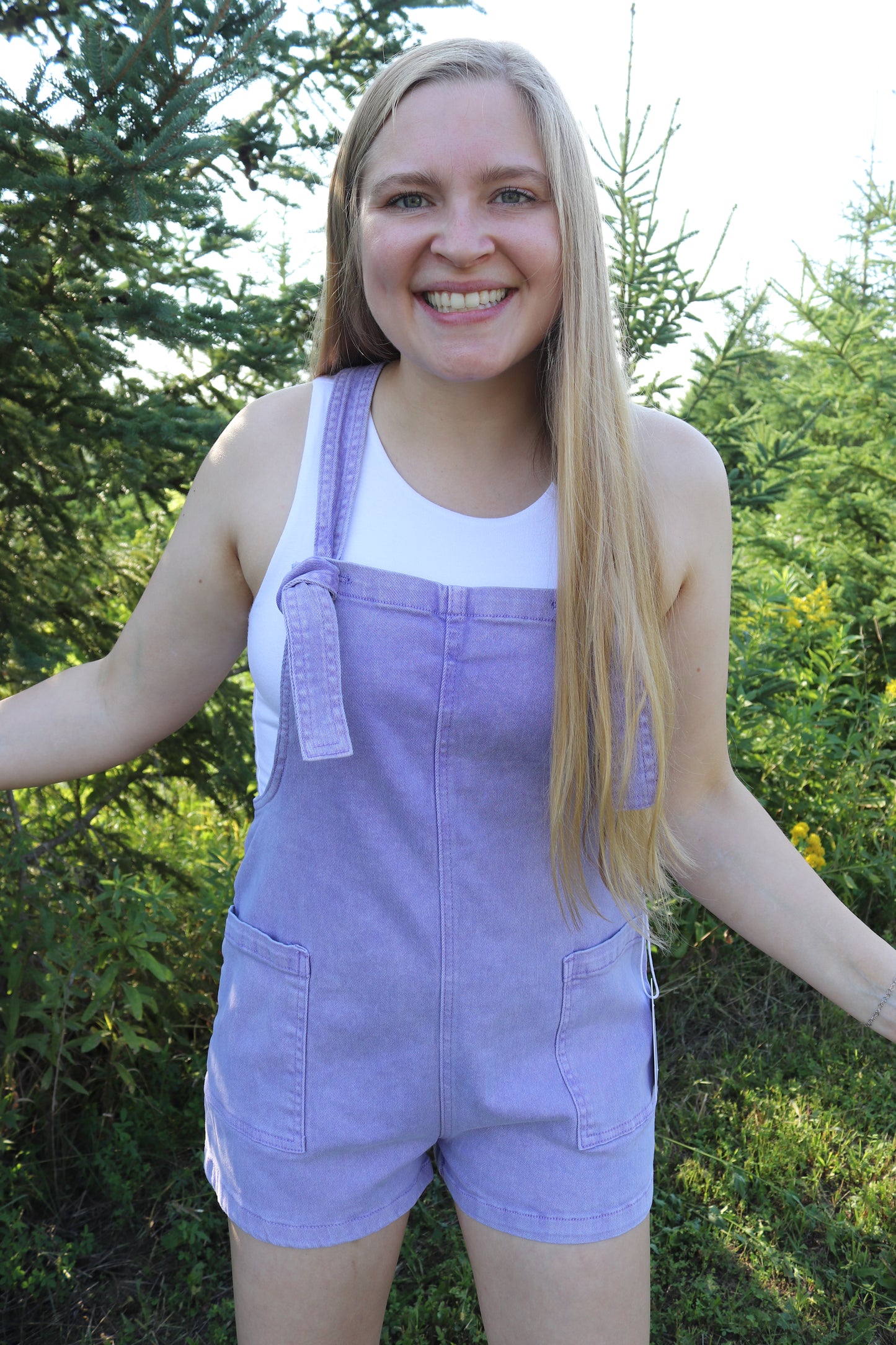 Lavender Washed Romper