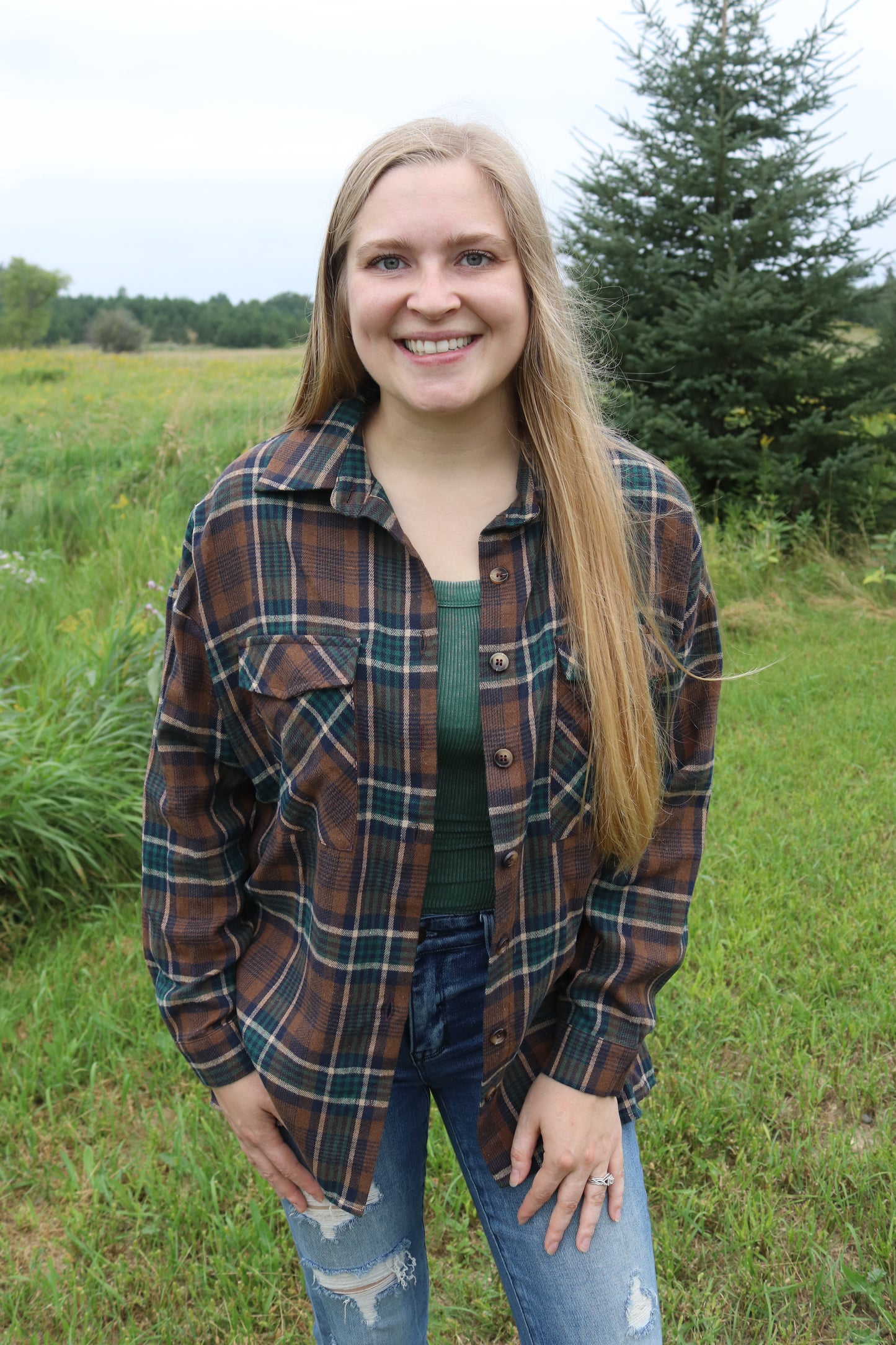 Brown/Green Flannel